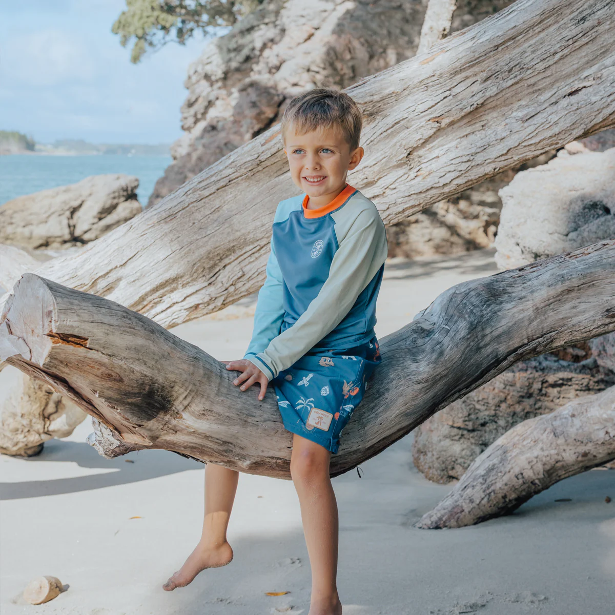 Long Sleeve Rash Vest - Ocean Colourblock - Image 5