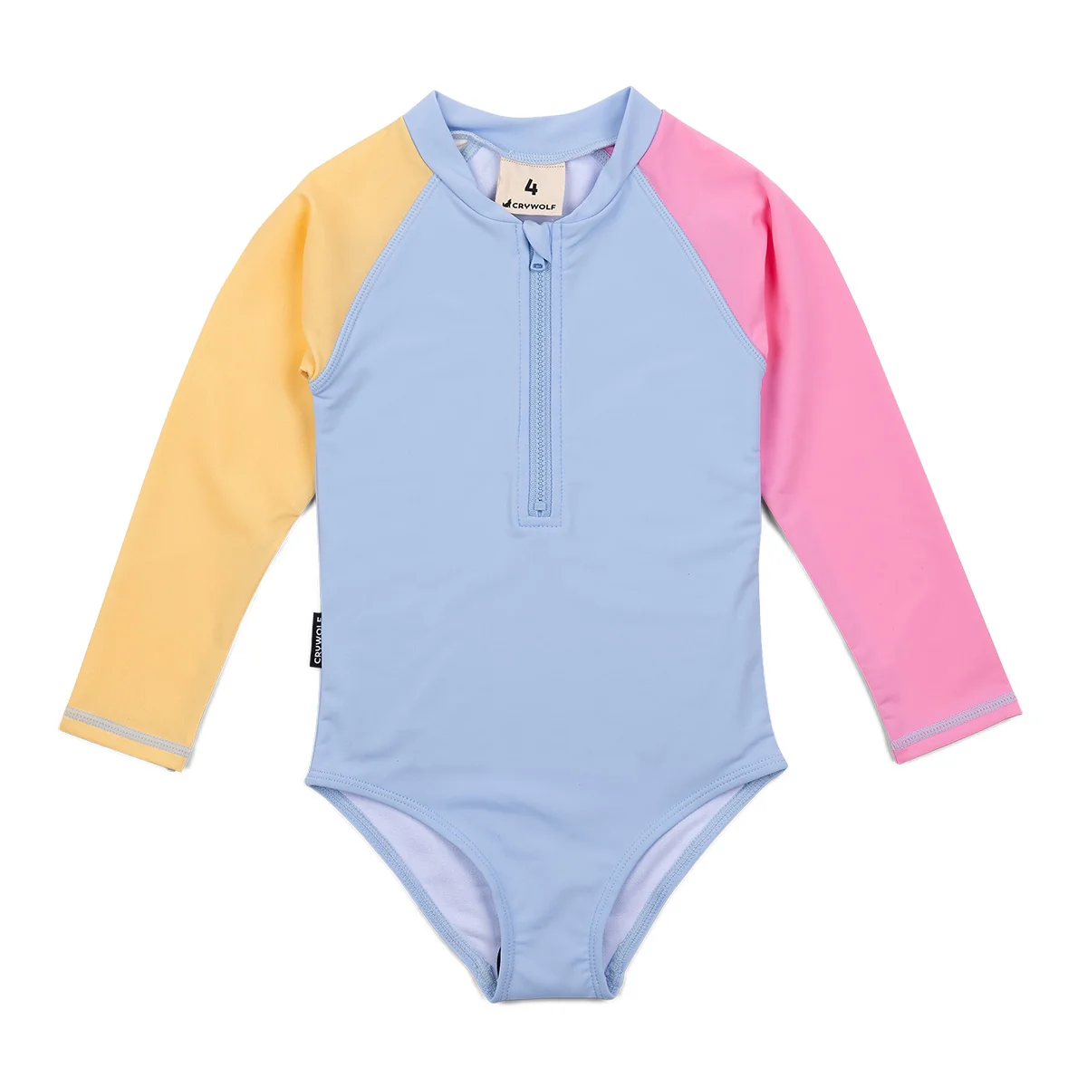 Long Sleeve Swimsuit - Pop Colourblock