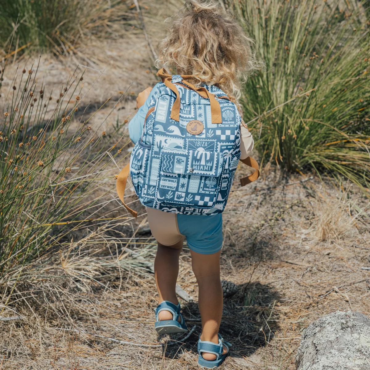 Mini Backpack - Blue Postcards - Image 3
