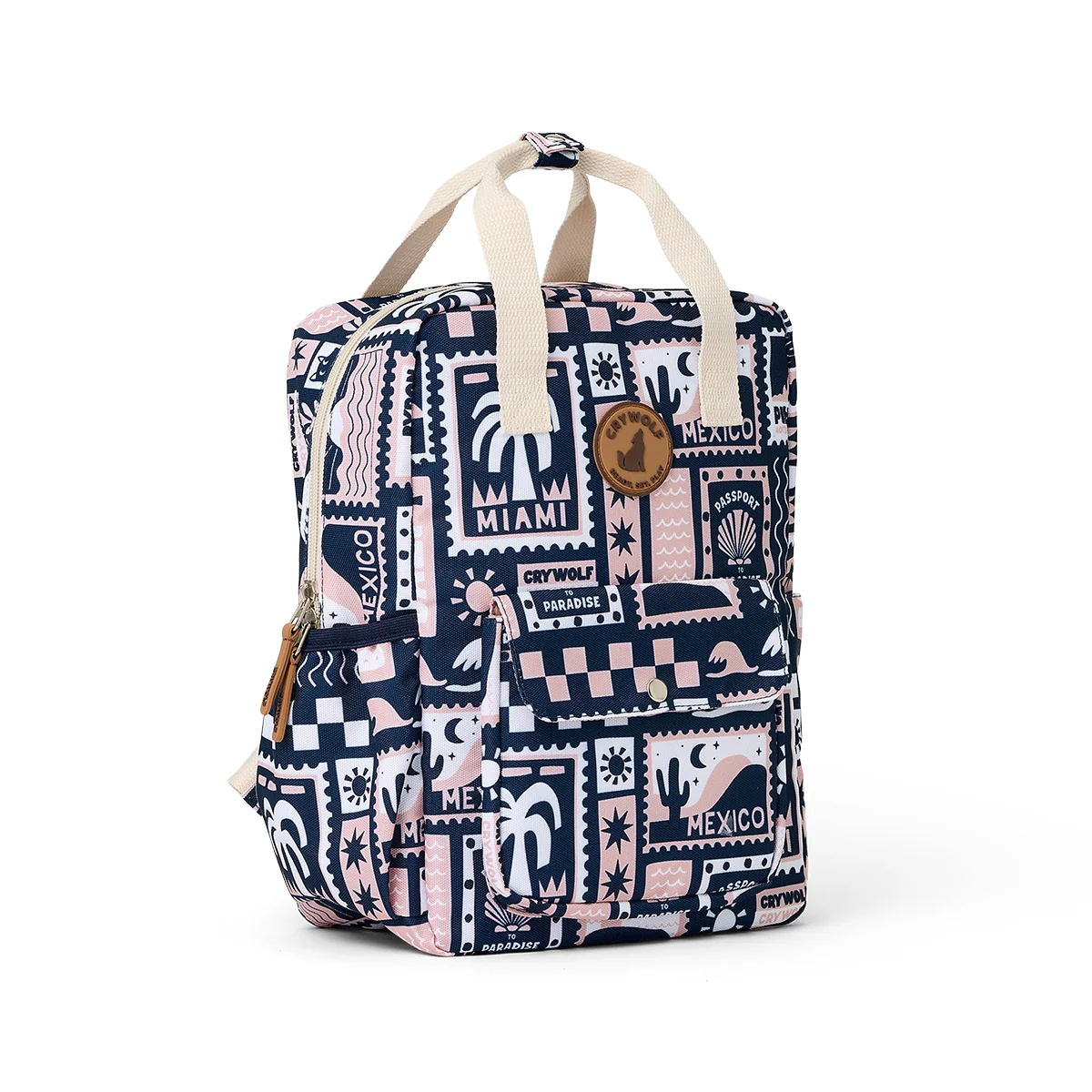 Crywolf Mini Backpack - Blush Postcards - Image 4