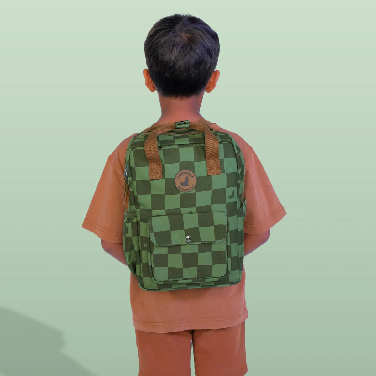 Mini Backpack Green Check - Image 2