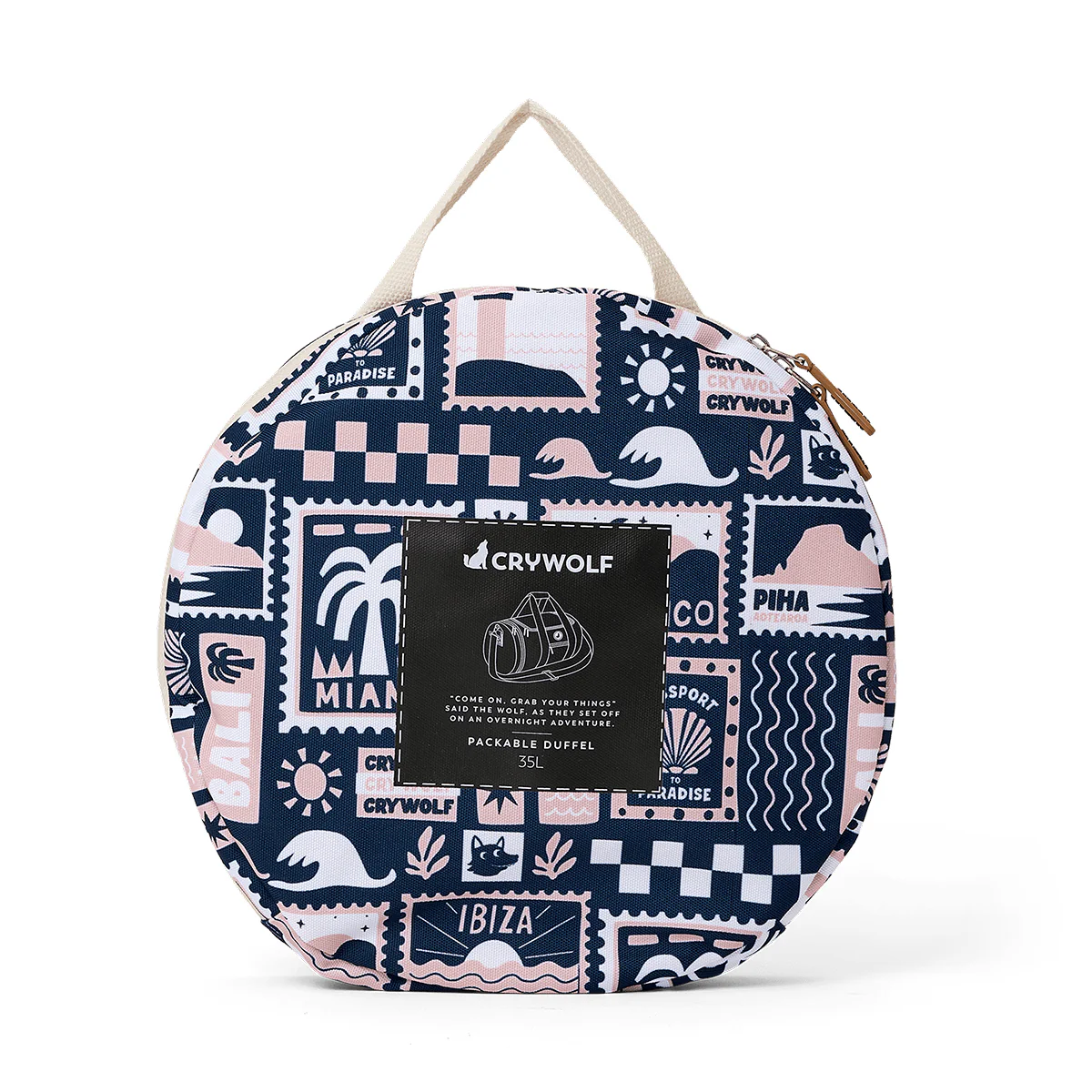 Packable Duffel Bag - Blush Postcards - Image 2