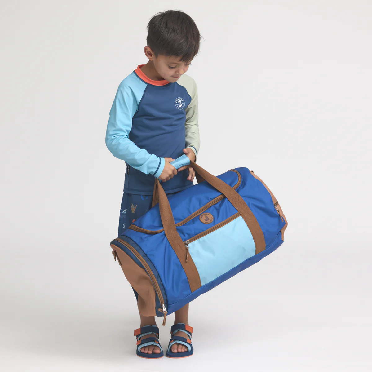 Packable Duffel Bag - Deep Sea Colourblock - Image 2