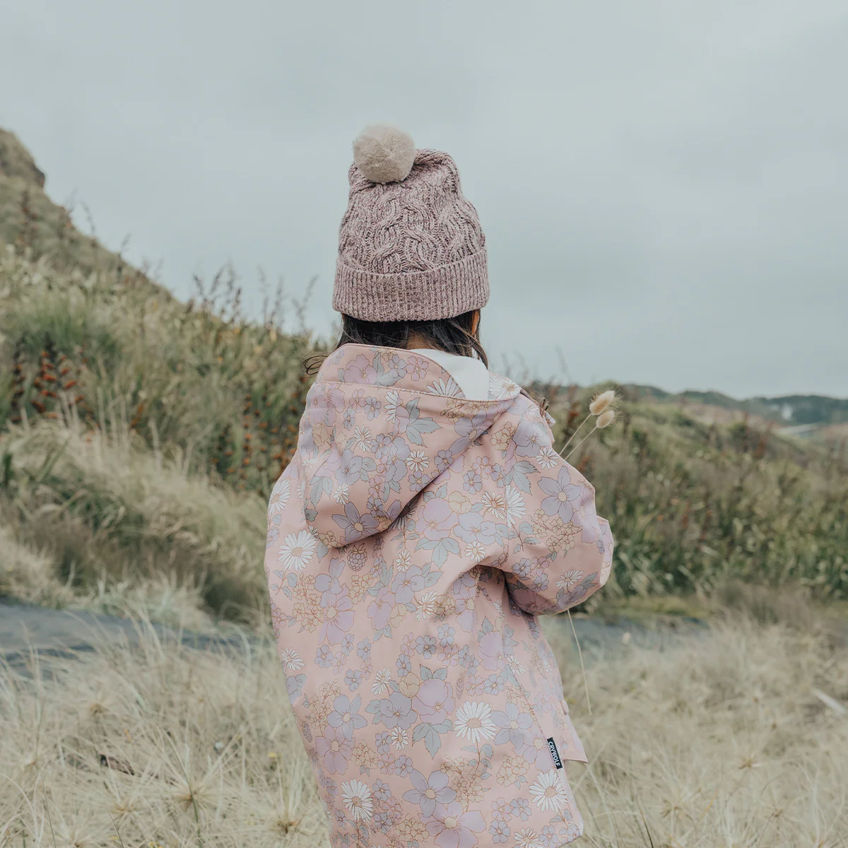 Pom Pom Beanie - Mauve Speckle - Image 3