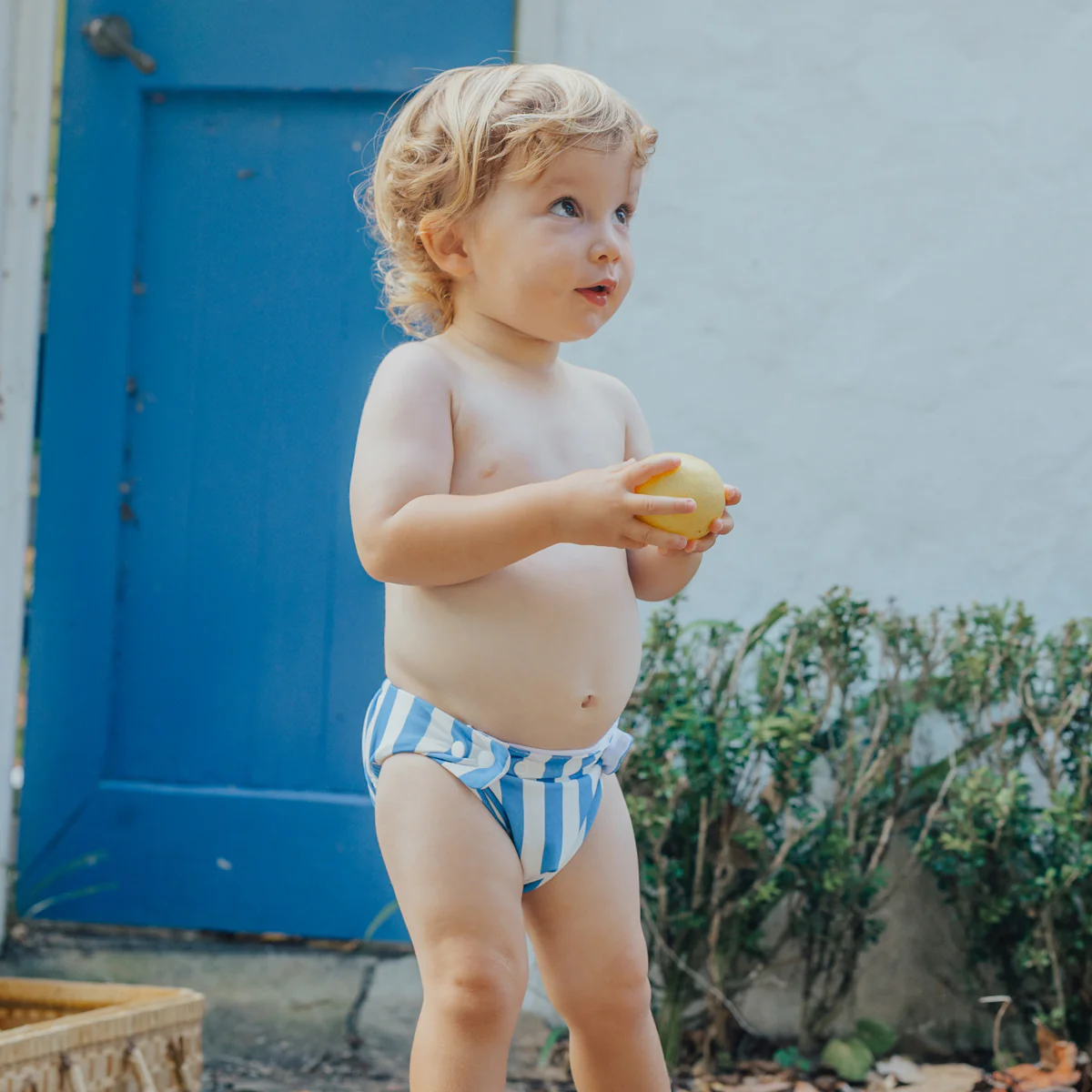 Reusable Swim Nappy - Deep Sea Stripe - Image 3