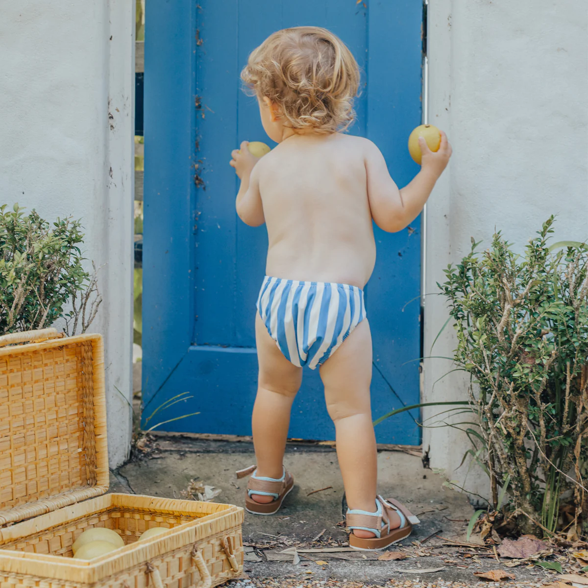 Reusable Swim Nappy - Deep Sea Stripe - Image 4