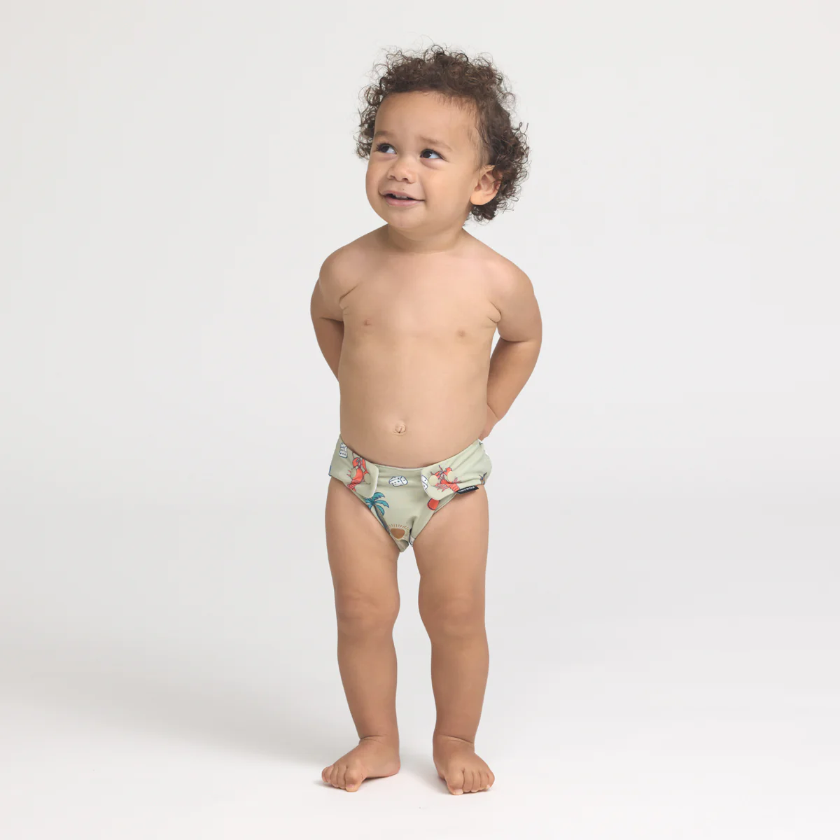 Reusable Swim Nappy - Lucky Days Sage - Image 3