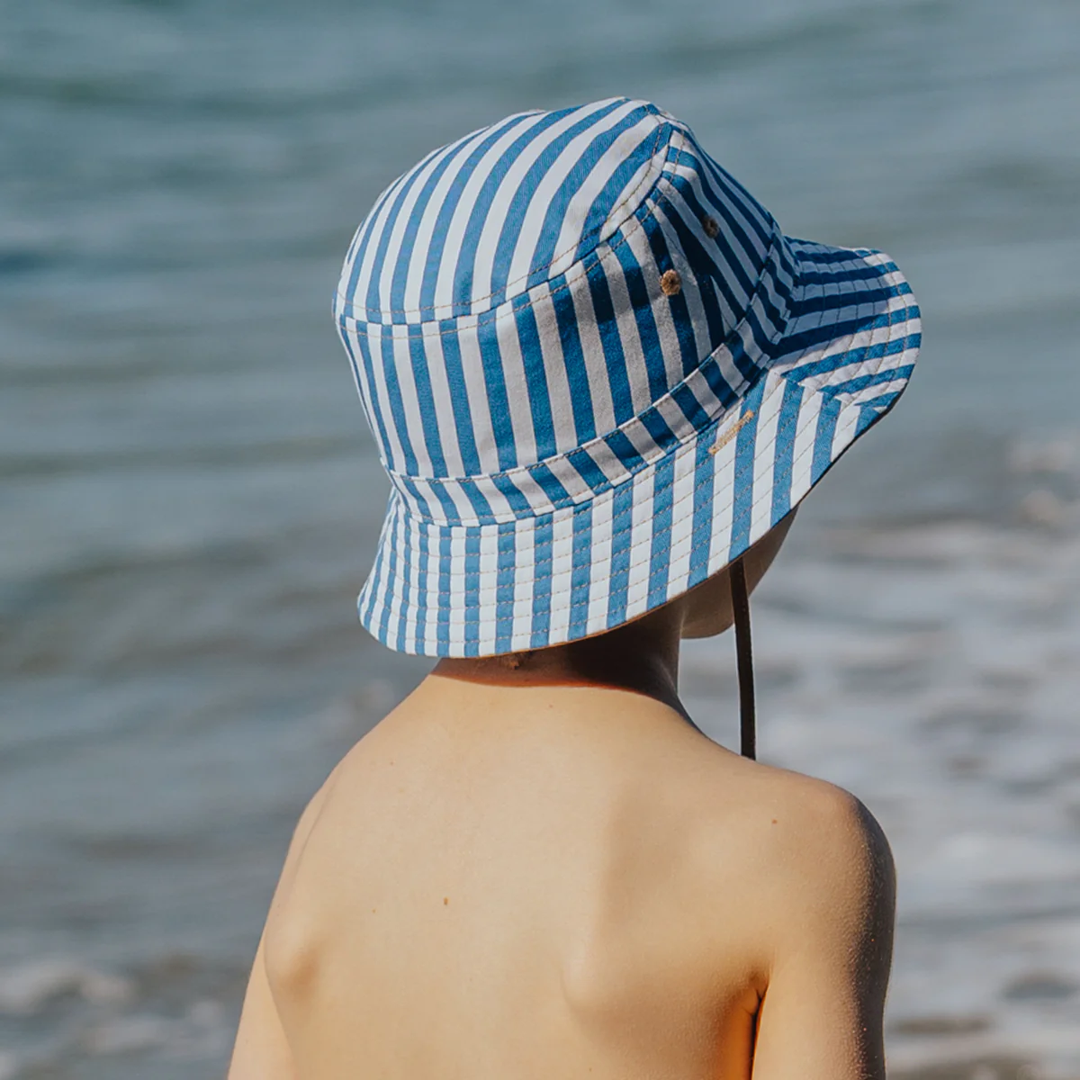 Reversible Bucket Hat - Deep Sea Stripe - Image 2