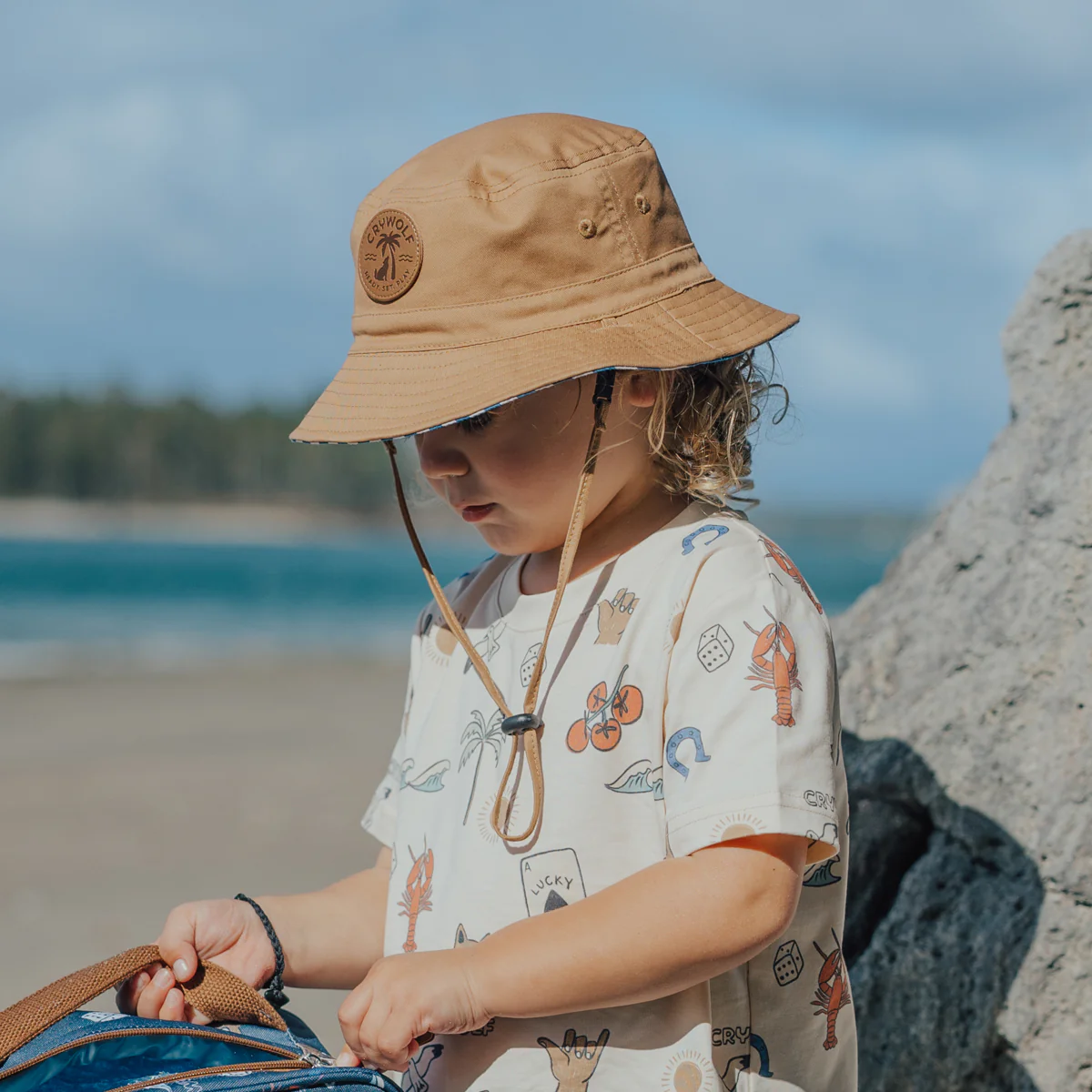 Reversible Bucket Hat - Deep Sea Stripe - Image 3