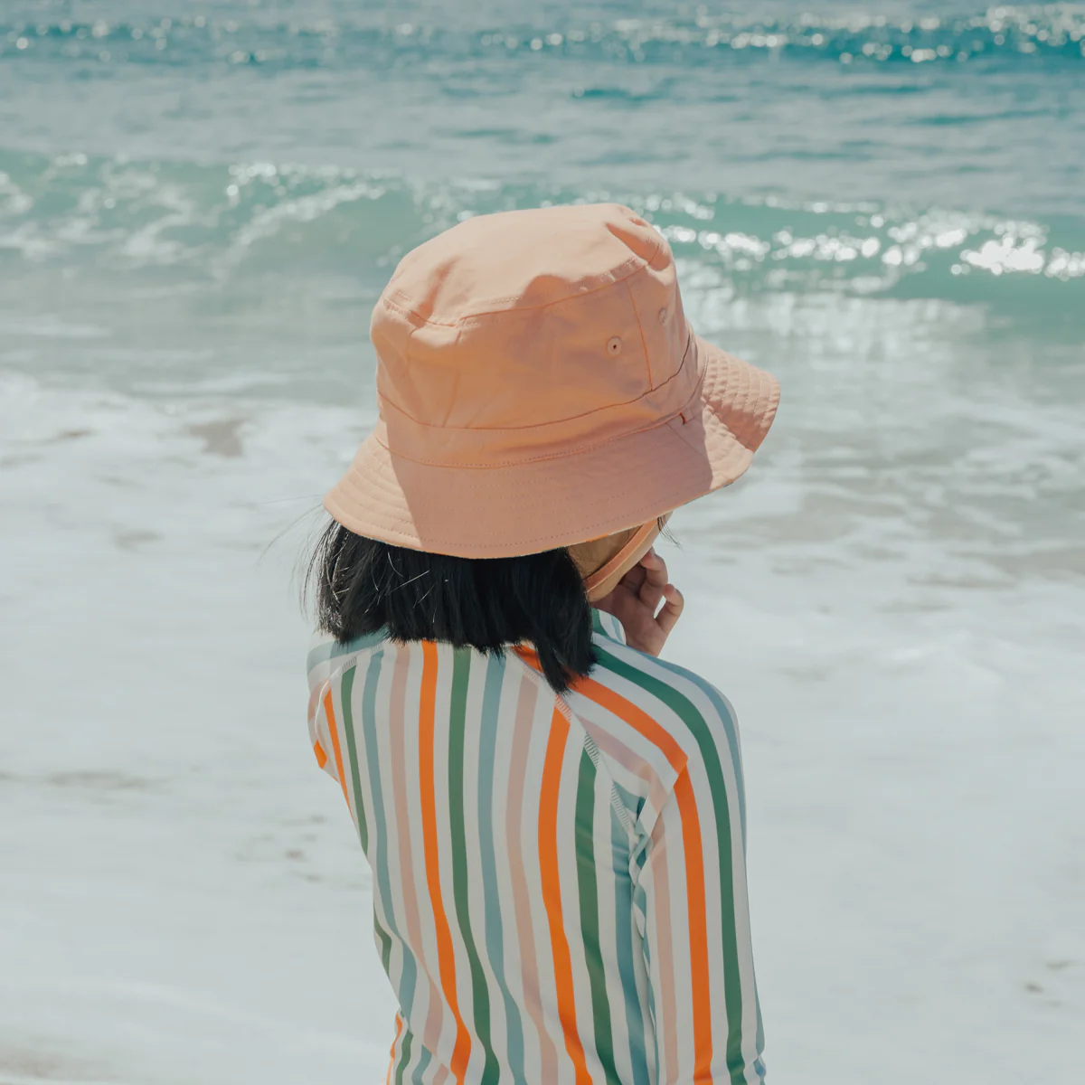Crywolf Reversible Bucket Hat - Summer Stripe - Image 4