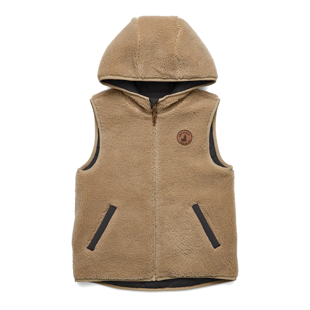 Reversible Yeti Vest - Black/Camel