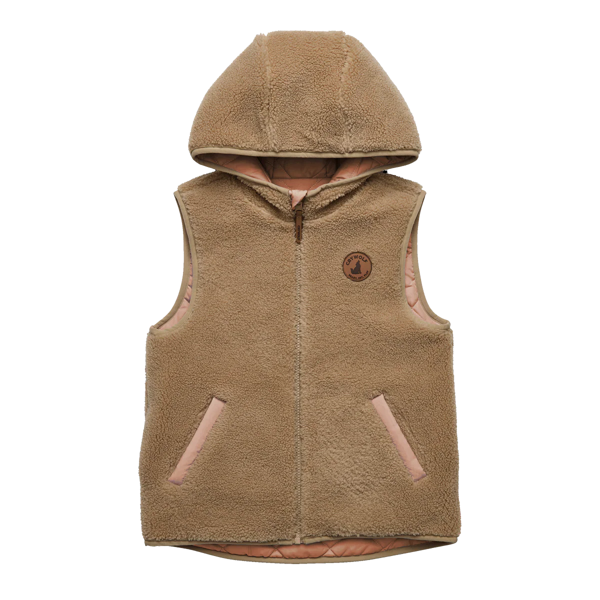Crywolf Reversible Yeti Vest - Terracotta/Camel