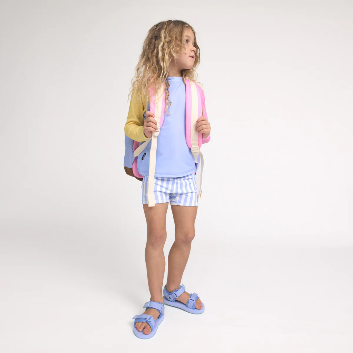 Swim Short - Sky Blue Stripe - Image 3