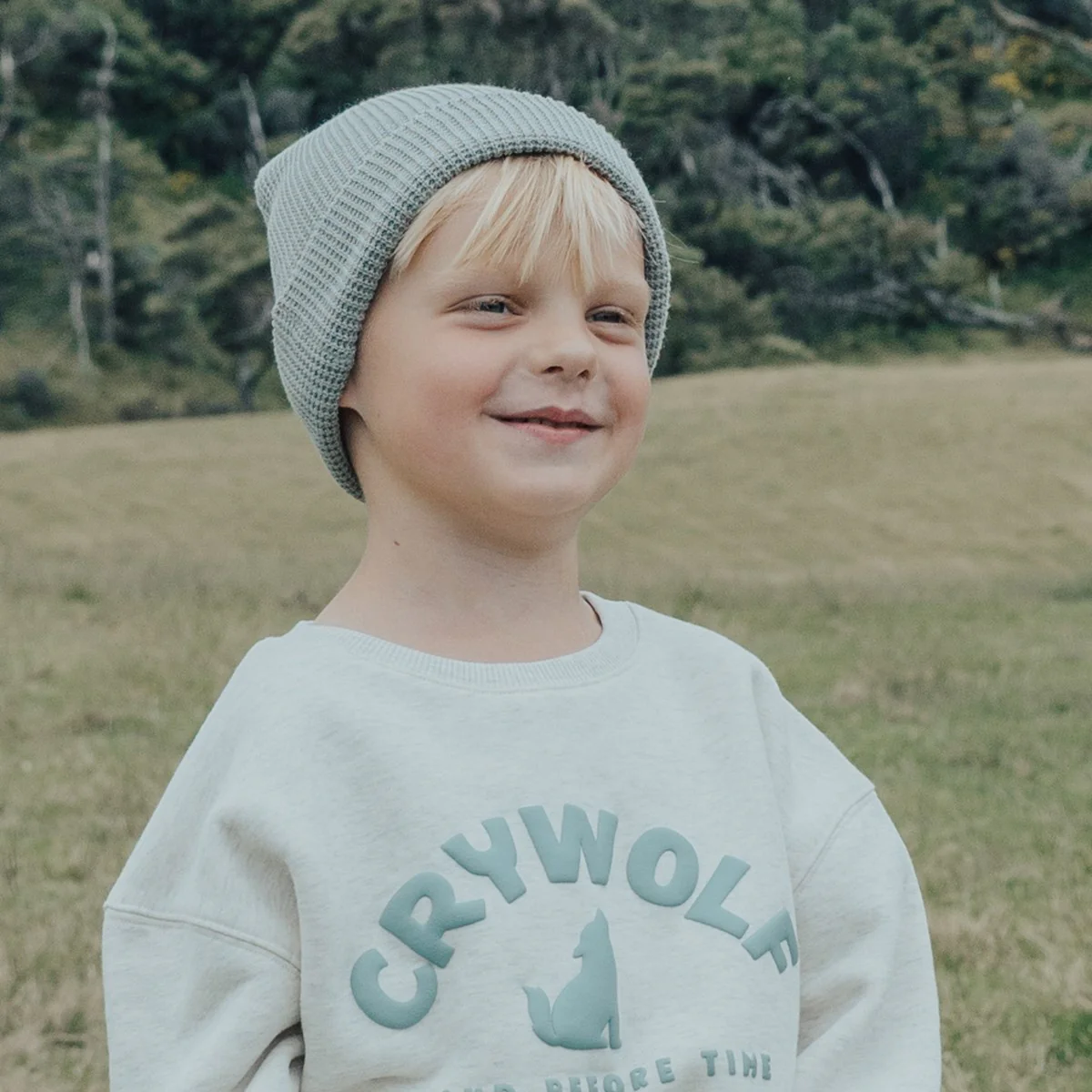 Crywolf Waffle Beanie - Moss - Image 4