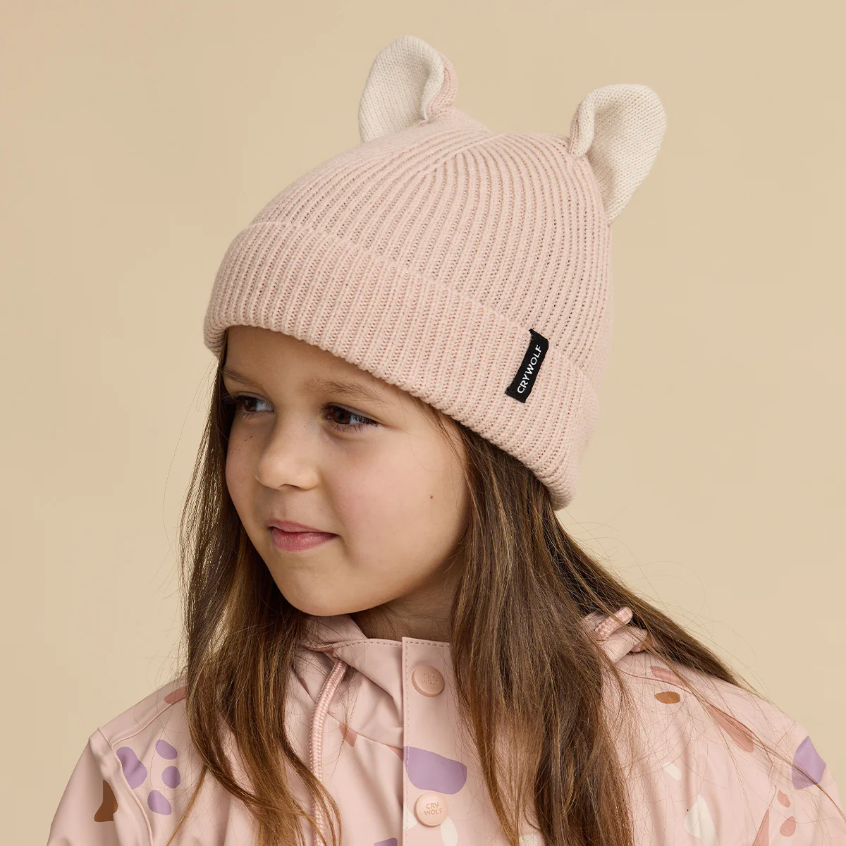 Wolf Ears Beanie - Dusty Pink - Image 2