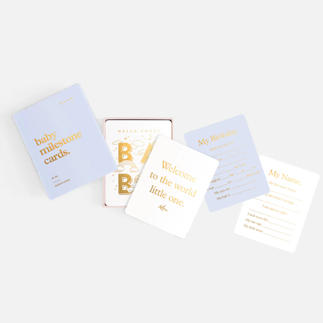 Baby Milestone Cards - Powder Blue - Image 3