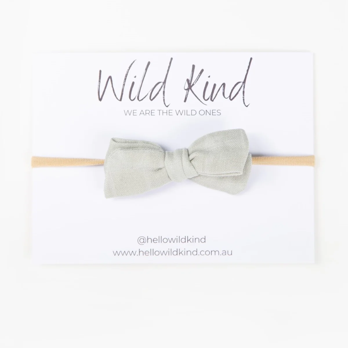 Dorothy Linen Bow Headband - Cloud