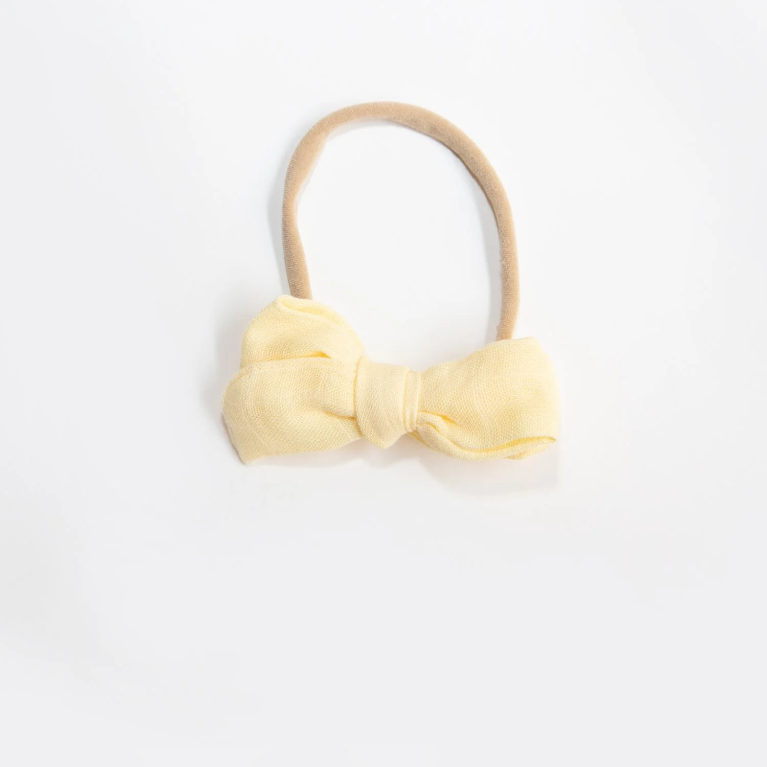 Dorothy Linen Bow Headband - Lemon - Image 2