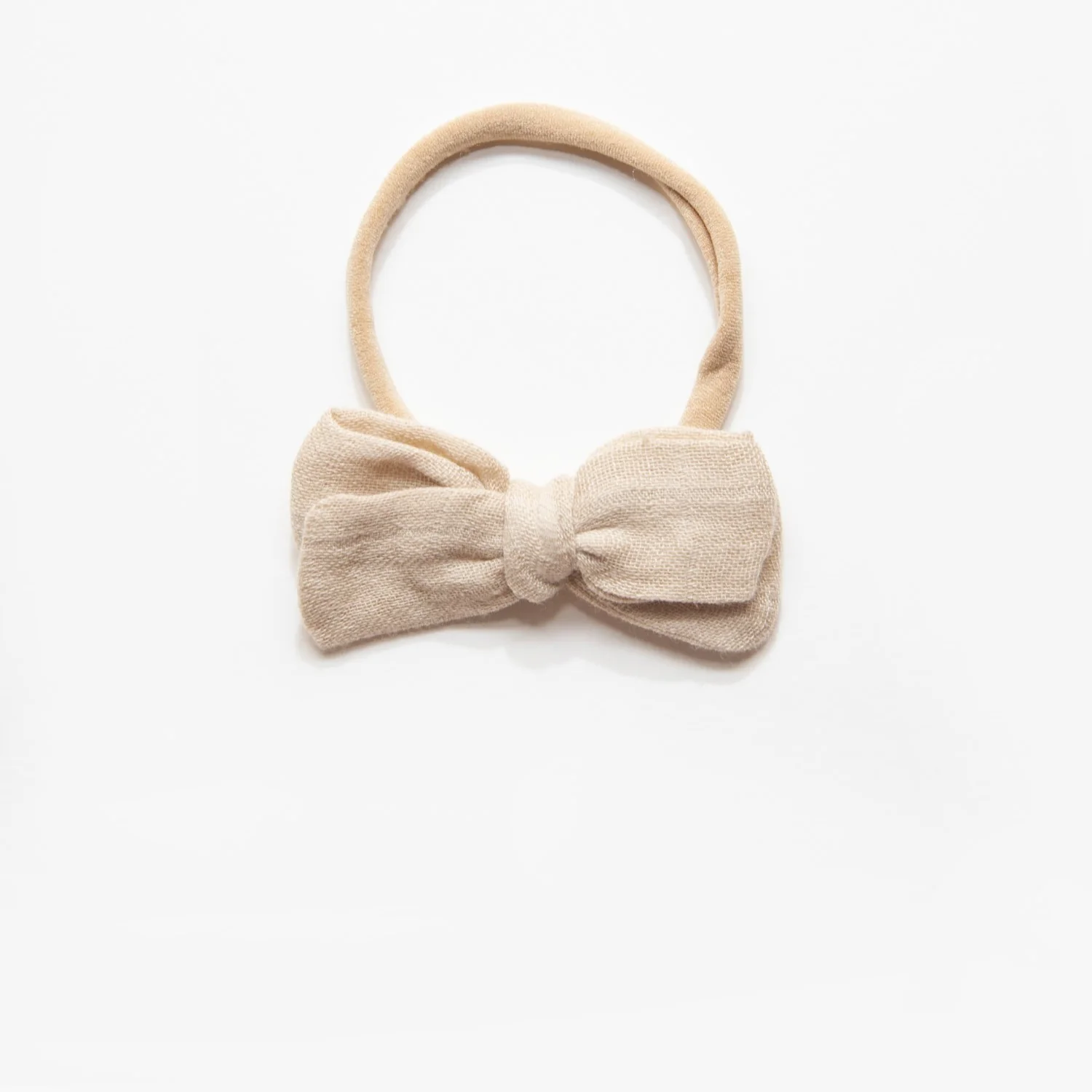 Dorothy Linen Bow Headband - Oatmeal - Image 2