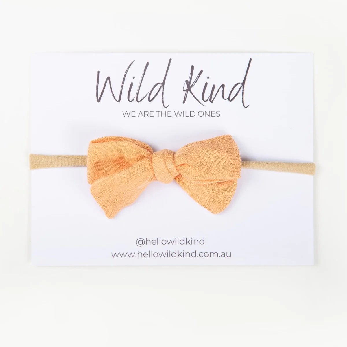 Dorothy Linen Bow Headband - Peach