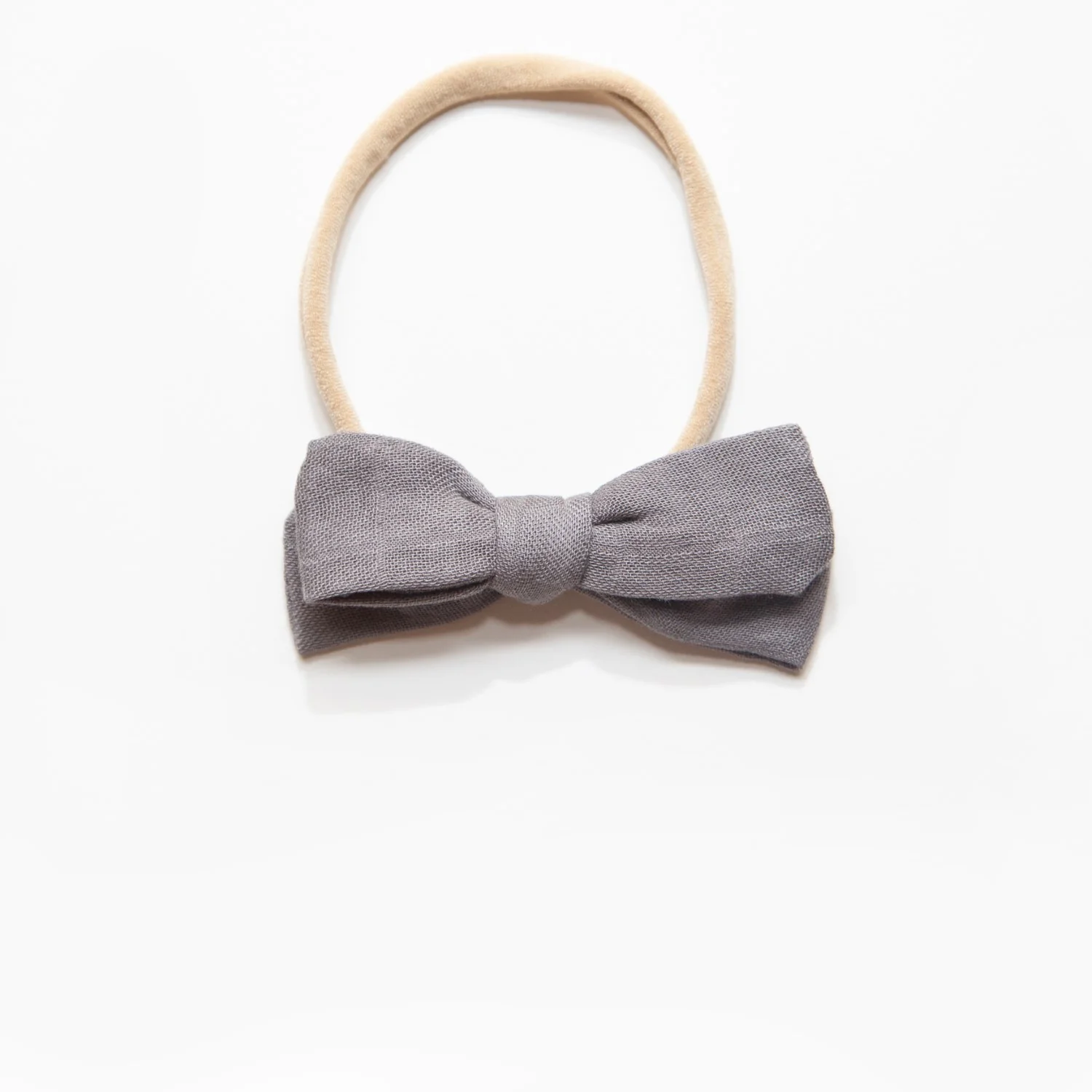 Dorothy Linen Bow Headband - Slate - Image 2