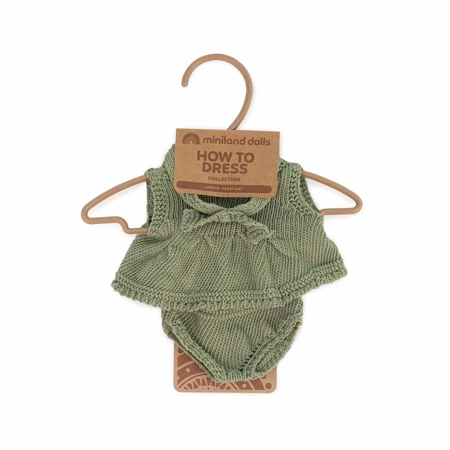 Eco Knitted Dress & Hairband - 21 cm - Image 2