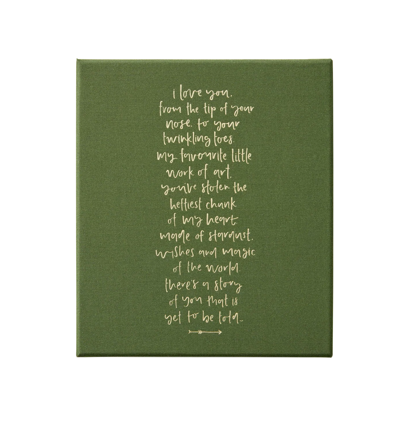 Boxed Linen Cover Luxe Baby Journal - Forest - Image 6