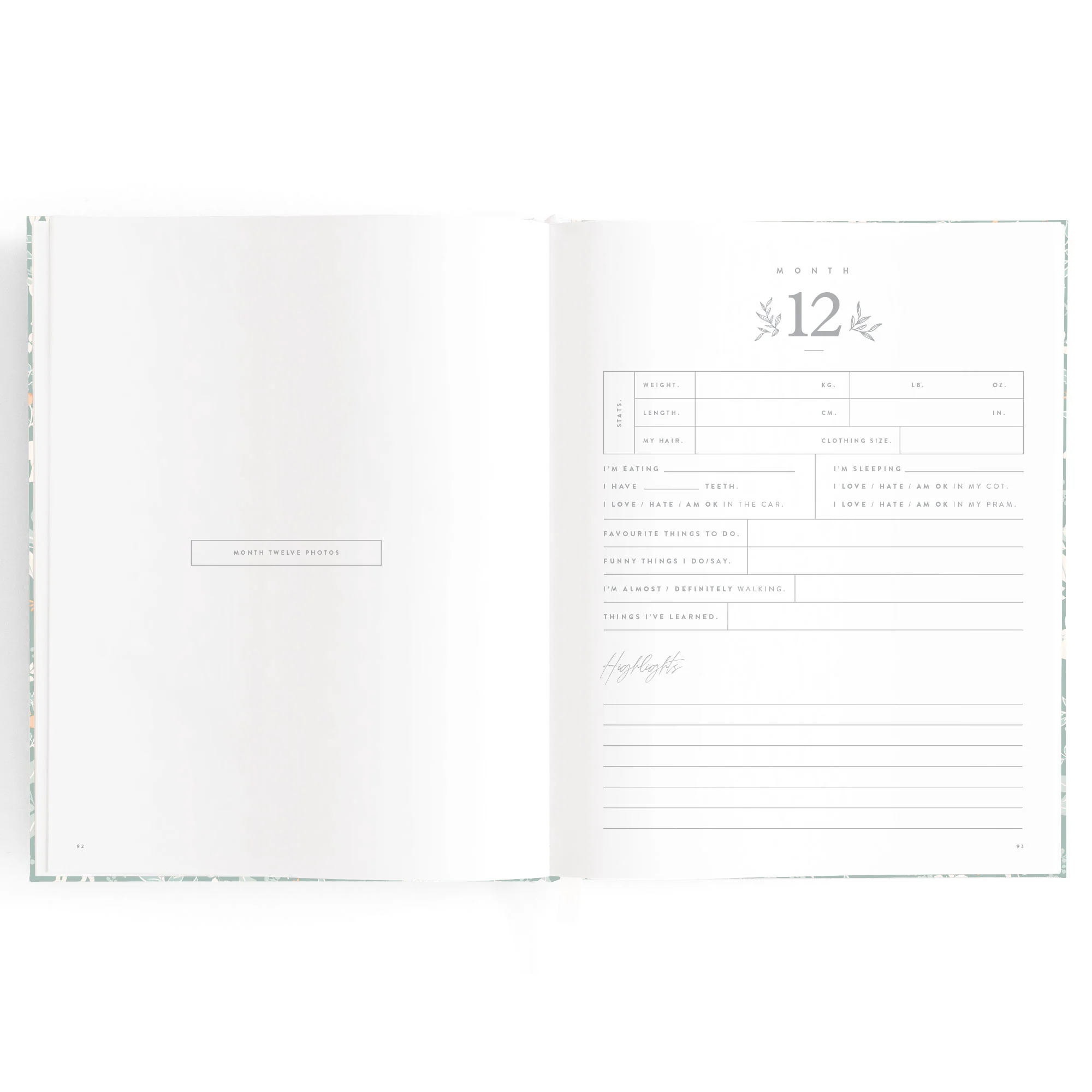 Baby Book - Forest Friends Sage - Image 17