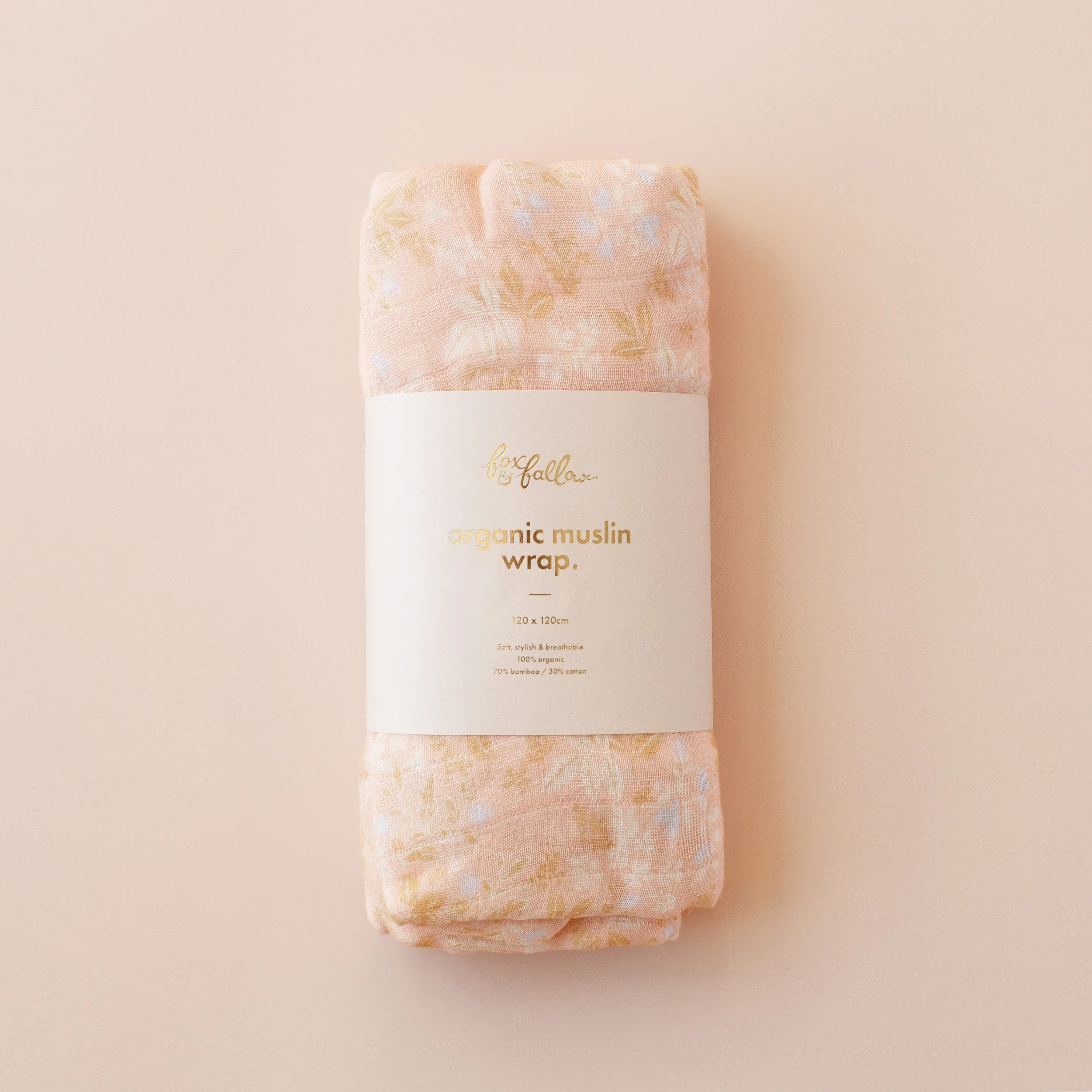 Organic Muslin Wrap - Wild Peony - Image 3