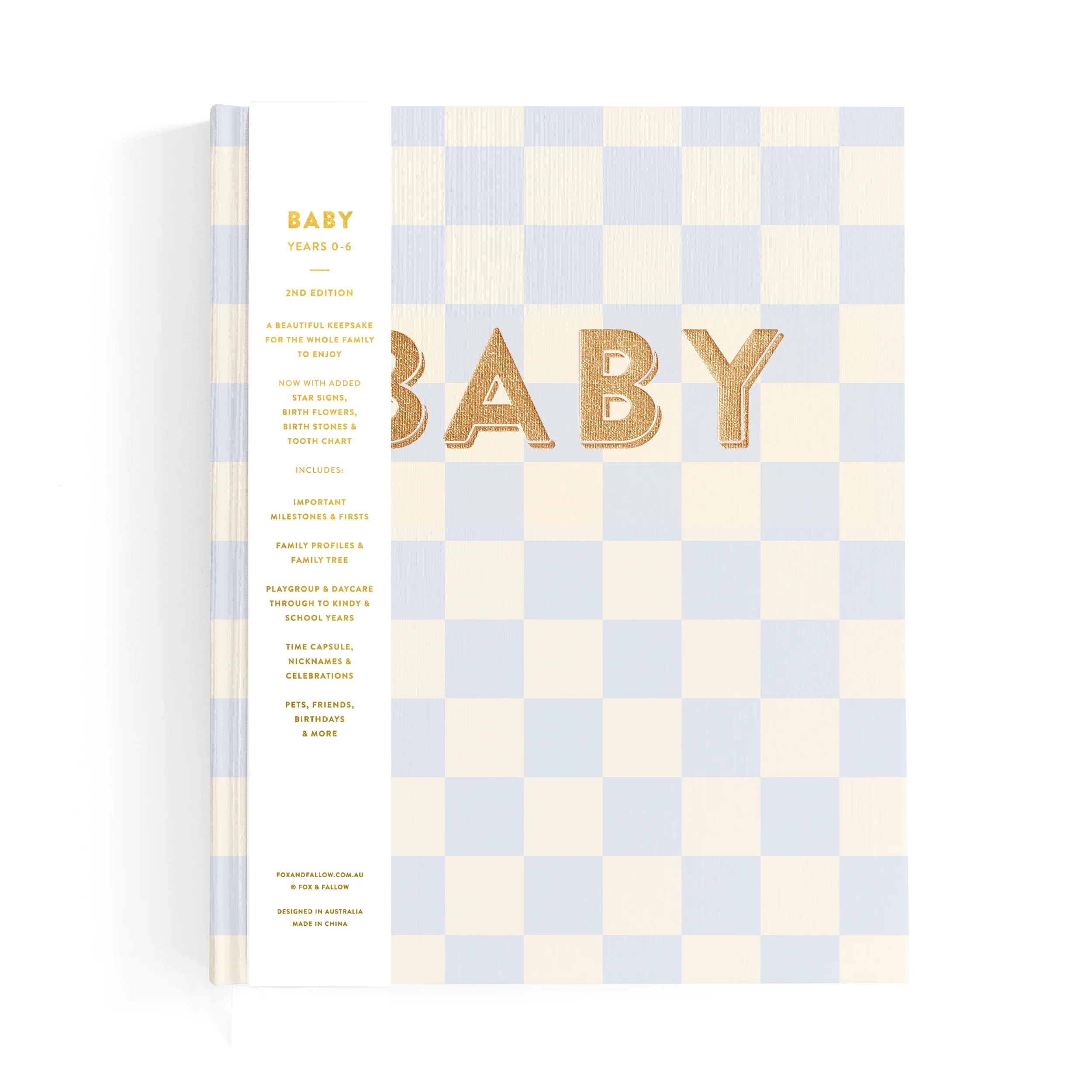 Baby Book - Blue Check - Image 2