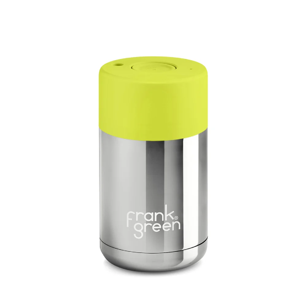 Reusable Cup 295ml - Silver/Neon Yellow