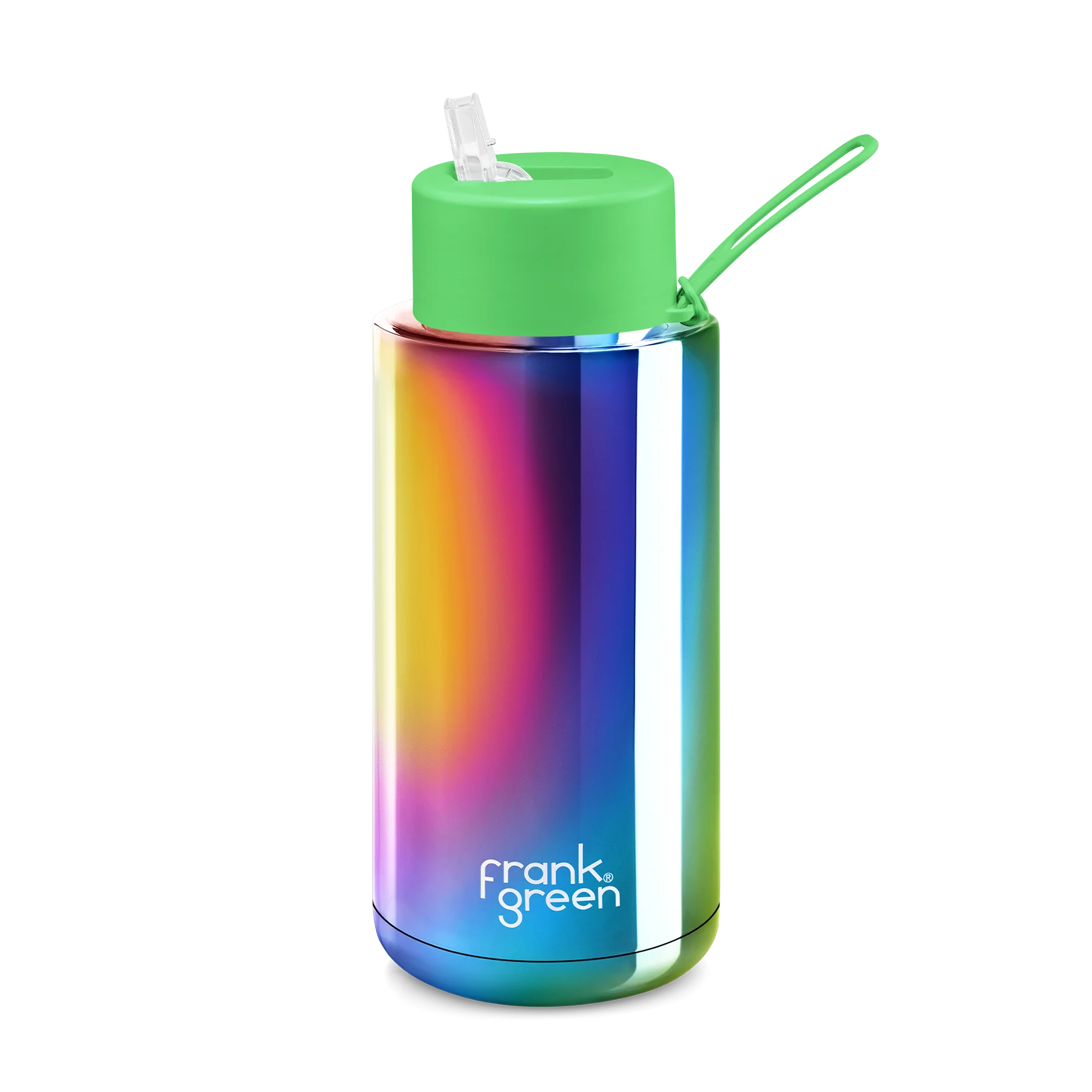 Drink Bottle 1L - Rainbow/Neon Green