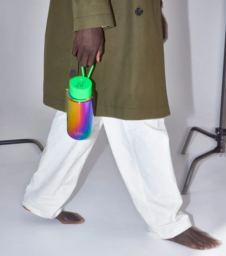 Drink Bottle 1L - Rainbow/Neon Green - Image 2