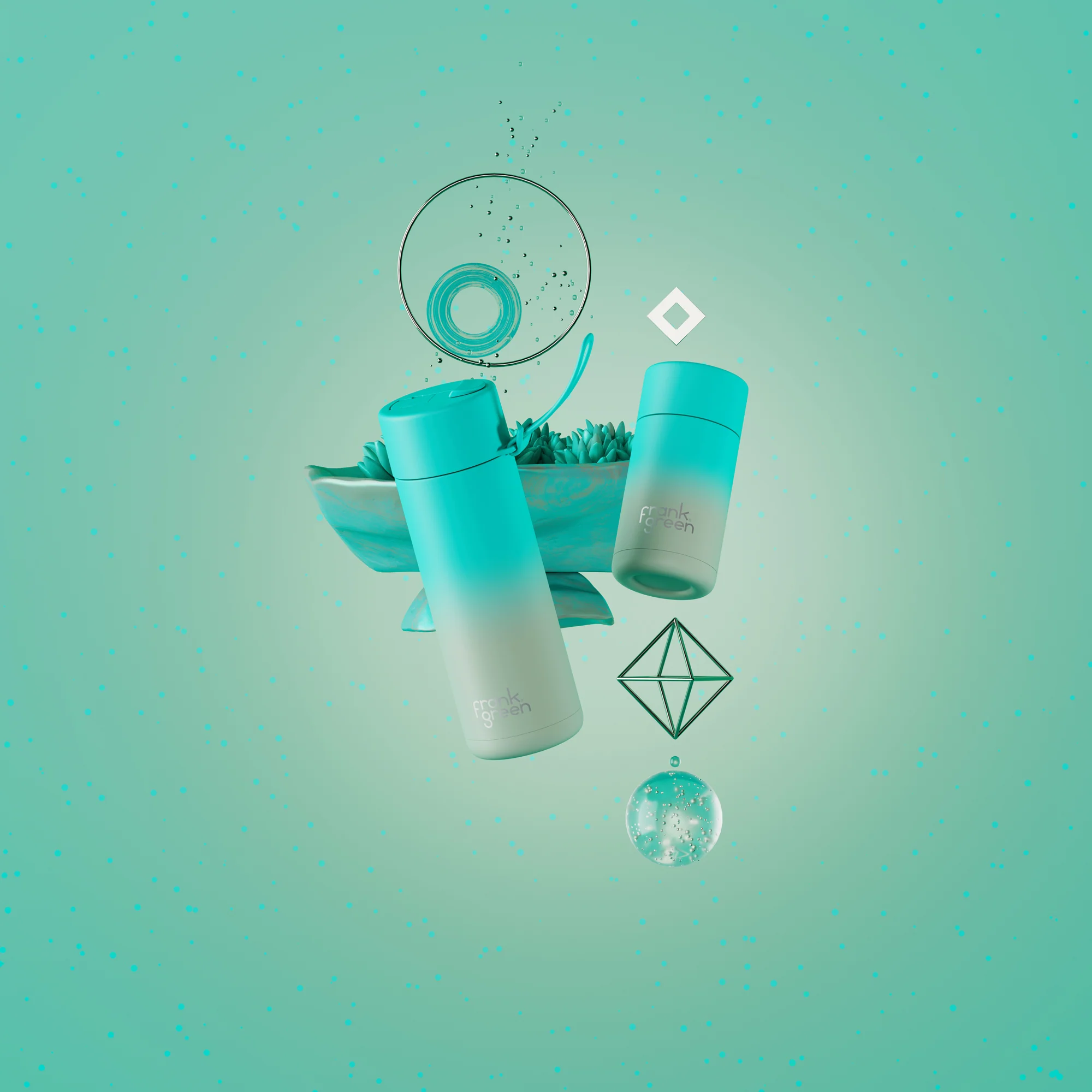 Drink Bottle 595ml - Bondi Bliss | Flip Straw Lid - Image 2