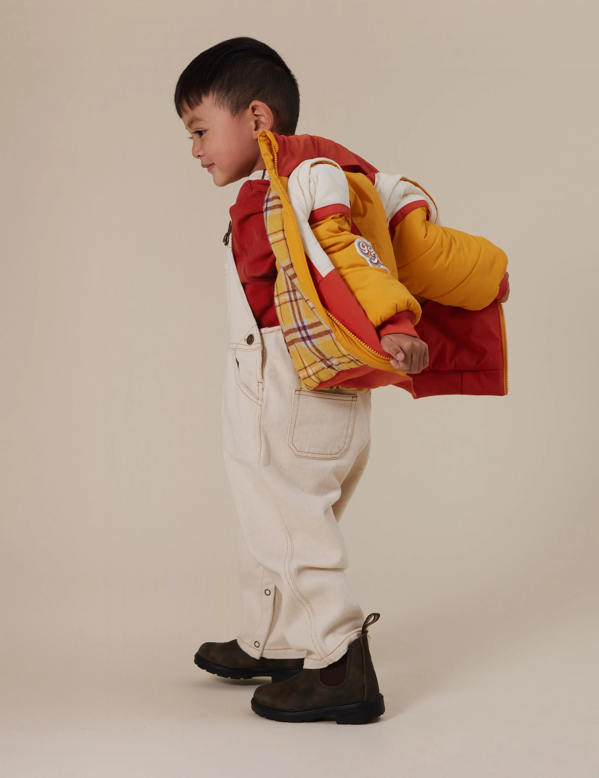Austin Denim Overalls Oat - Image 6