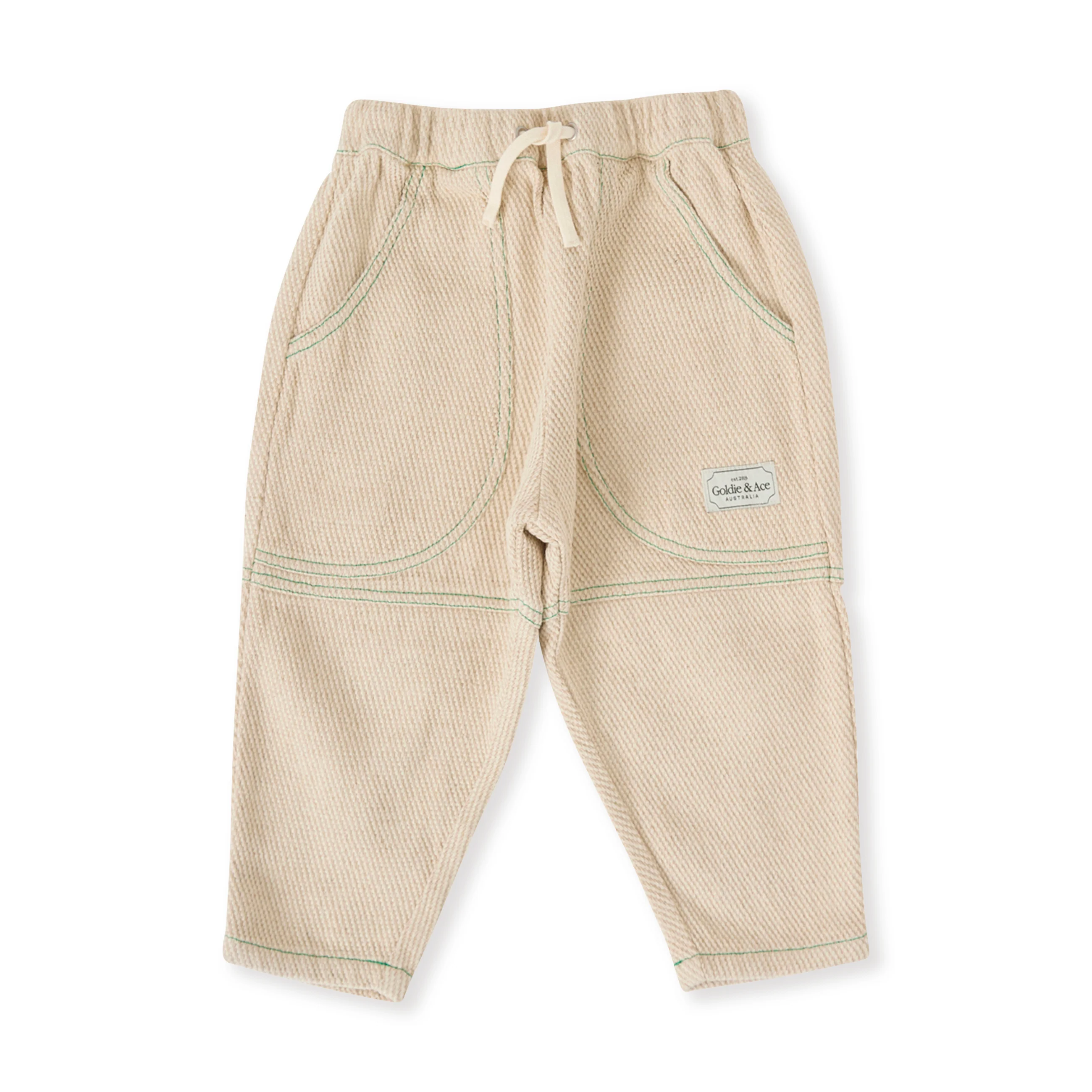 Drew Embroidered Pocket Pant - Sand