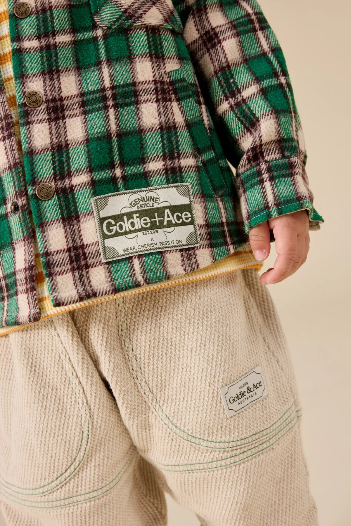 Drew Embroidered Pocket Pant - Sand - Image 3