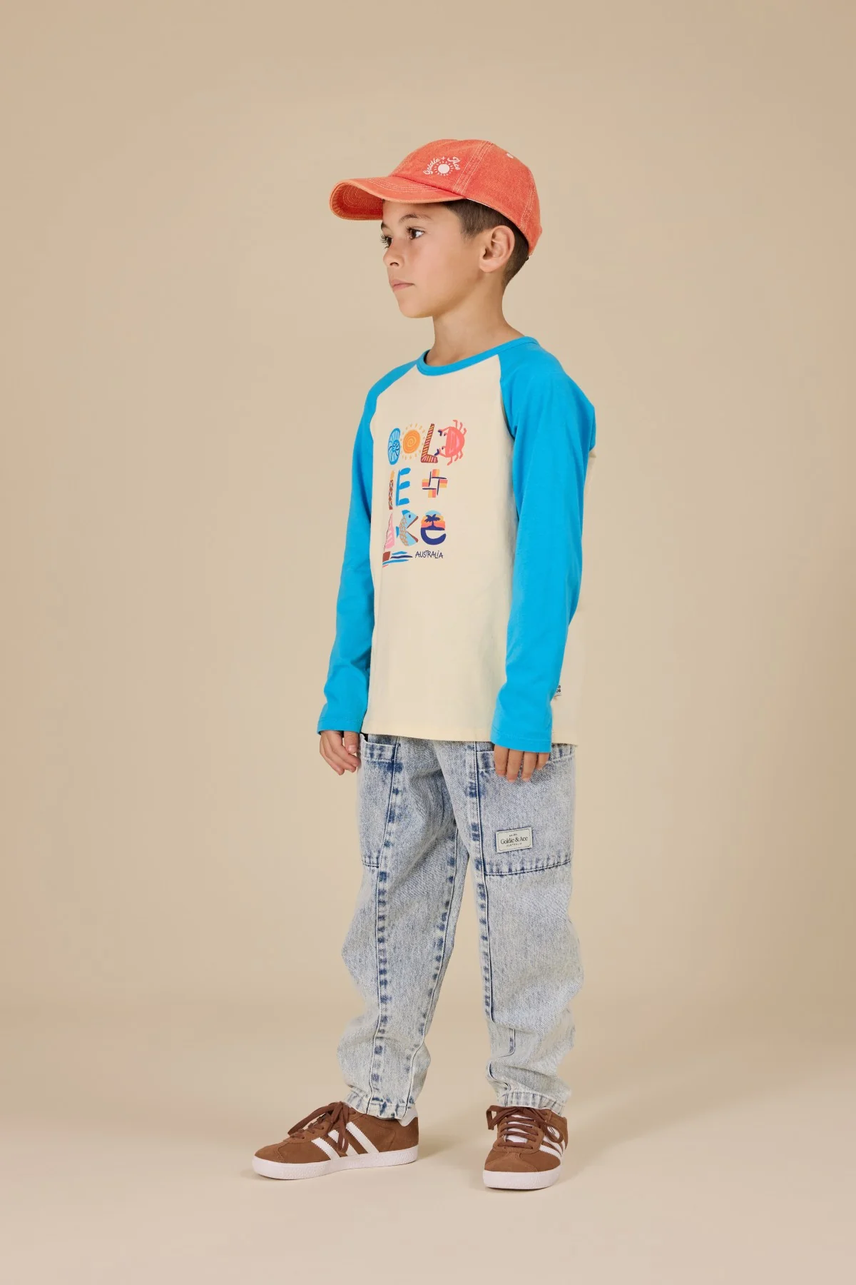 G'Day From The Bay Long Sleeve Top - Vanilla/Blue - Image 4
