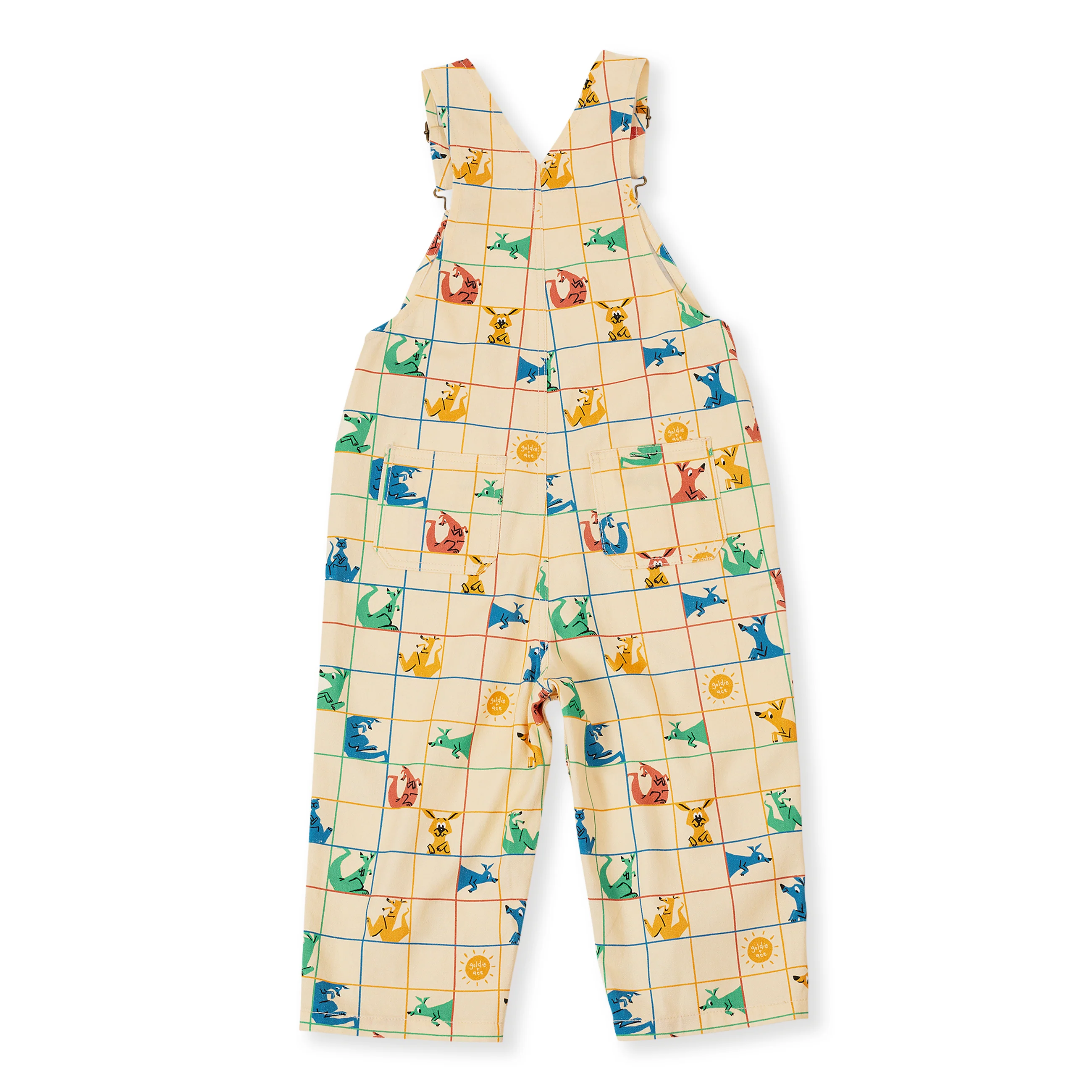 Hopscotch Austin Denim Overalls - Vanilla/Primary - Image 3