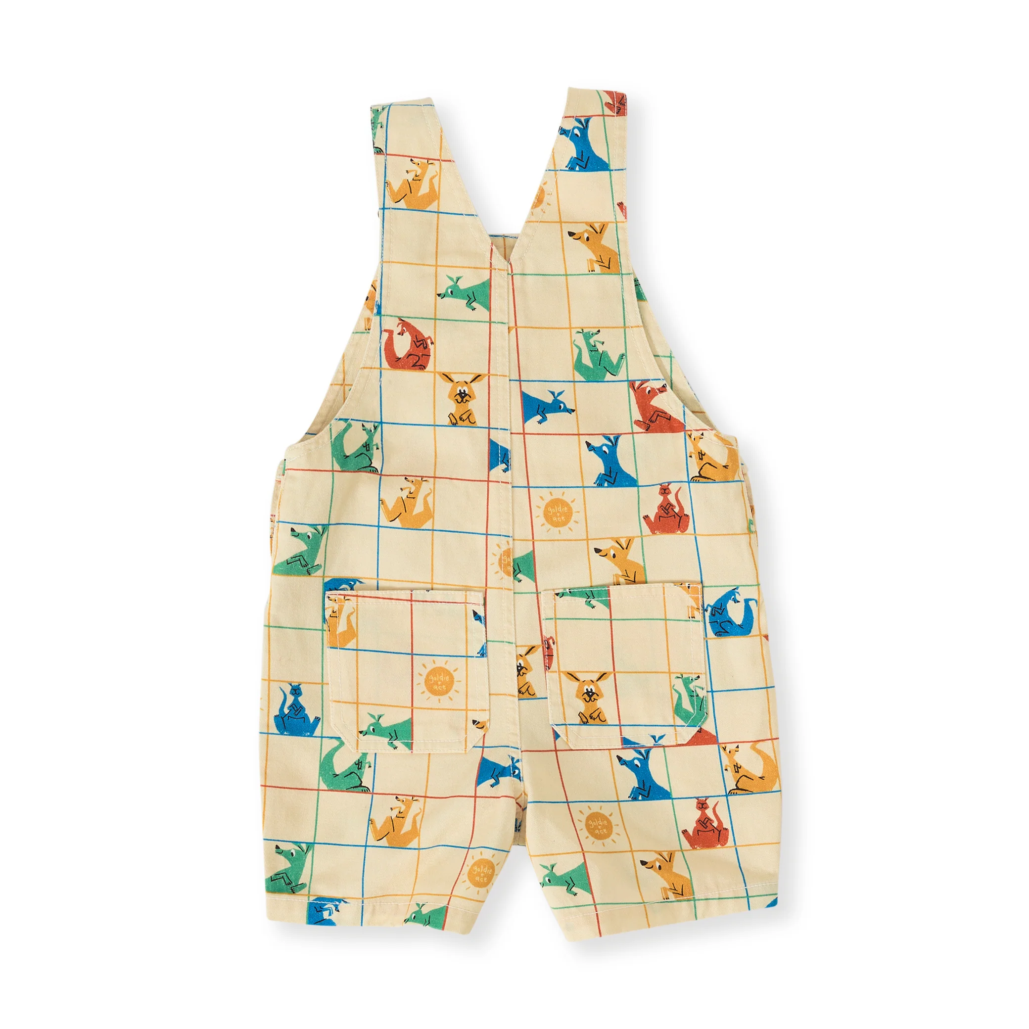 Hopscotch Burton Denim Overalls - Vanilla/Primary - Image 4