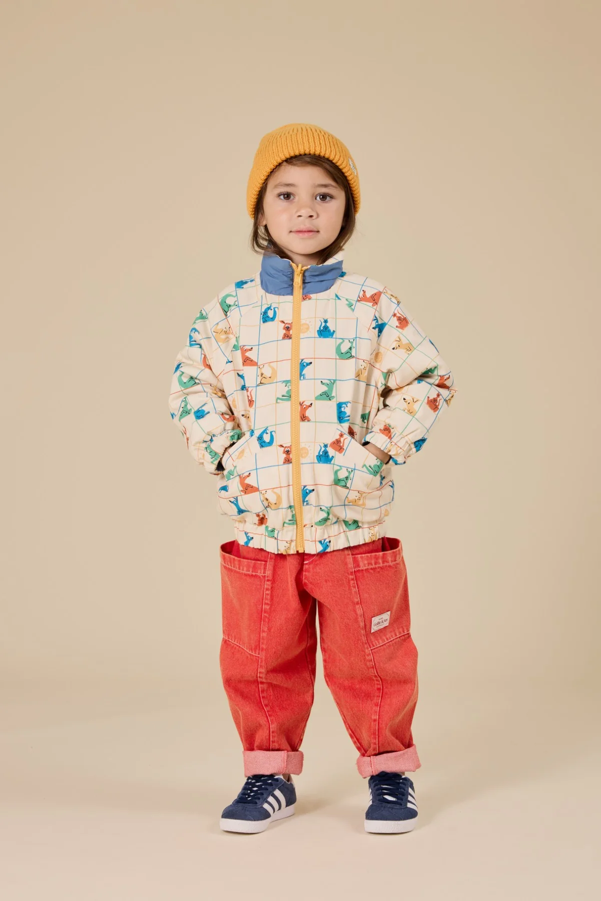 Goldie + Ace Hopscotch Reversible Puffer Jacket - Lake/Vanilla - Image 5
