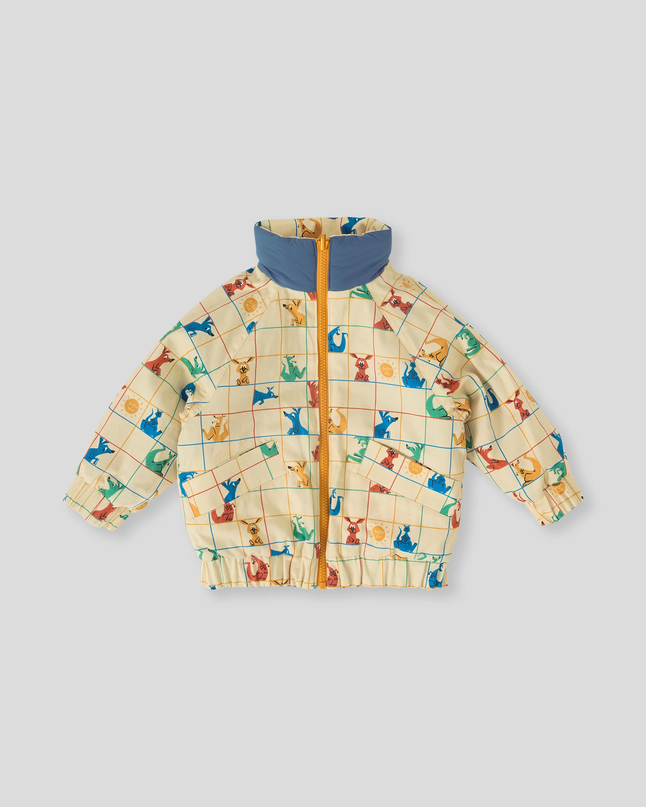Goldie + Ace Hopscotch Reversible Puffer Jacket - Lake/Vanilla - Image 8