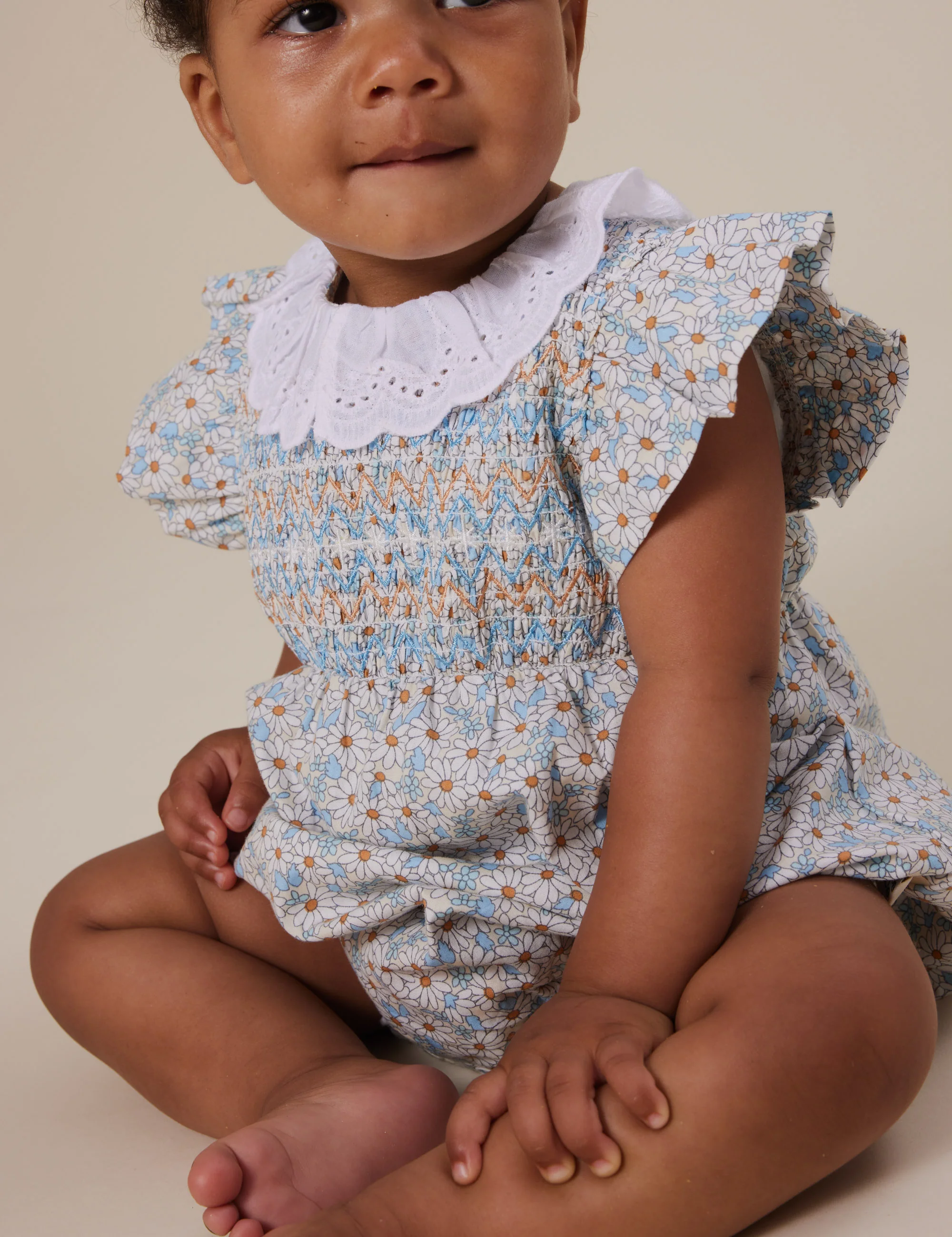 Goldie + Ace Lani Smocked Romper Sunny Floral - Image 2