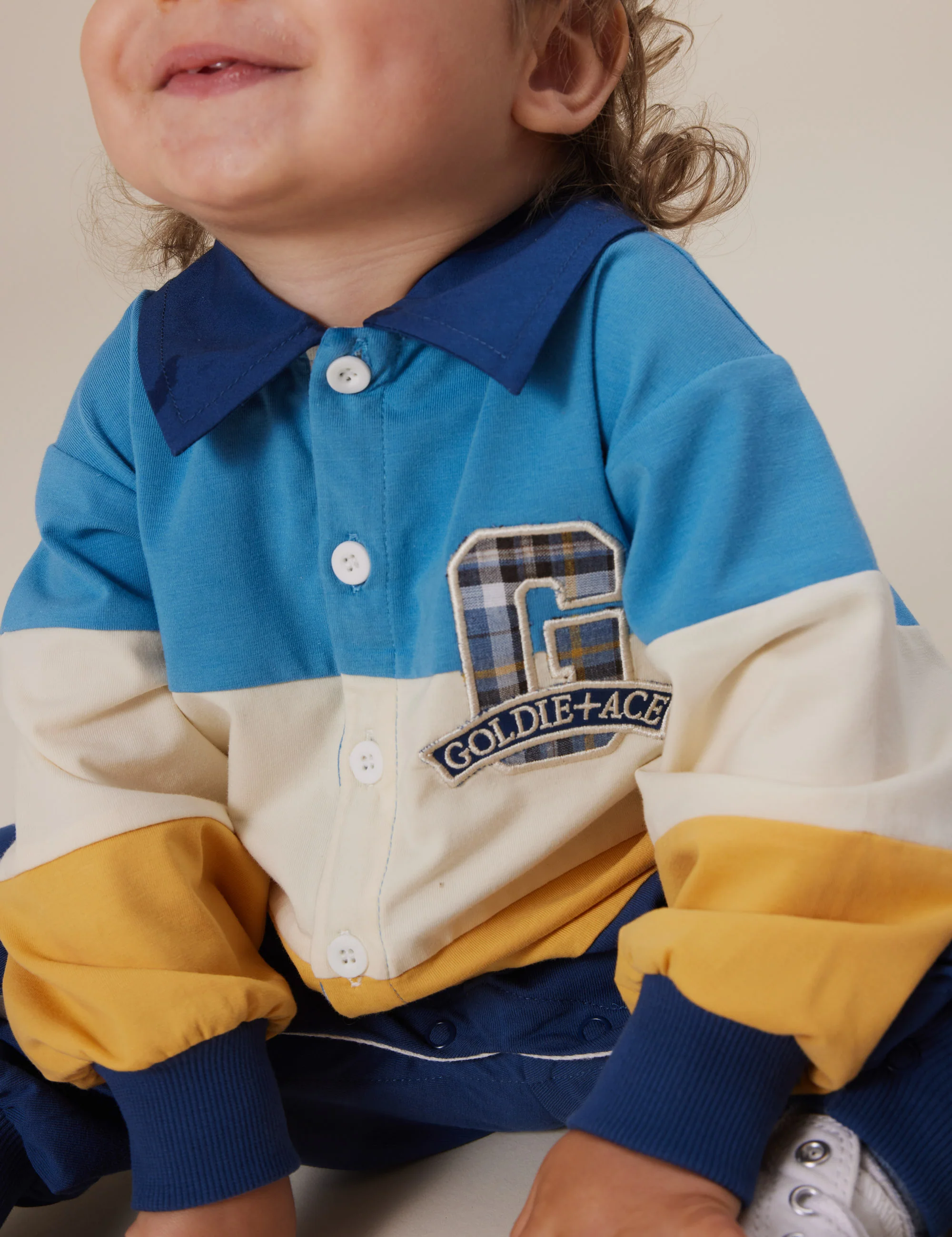 Goldie + Ace Panelled Rugby Romper - Image 3