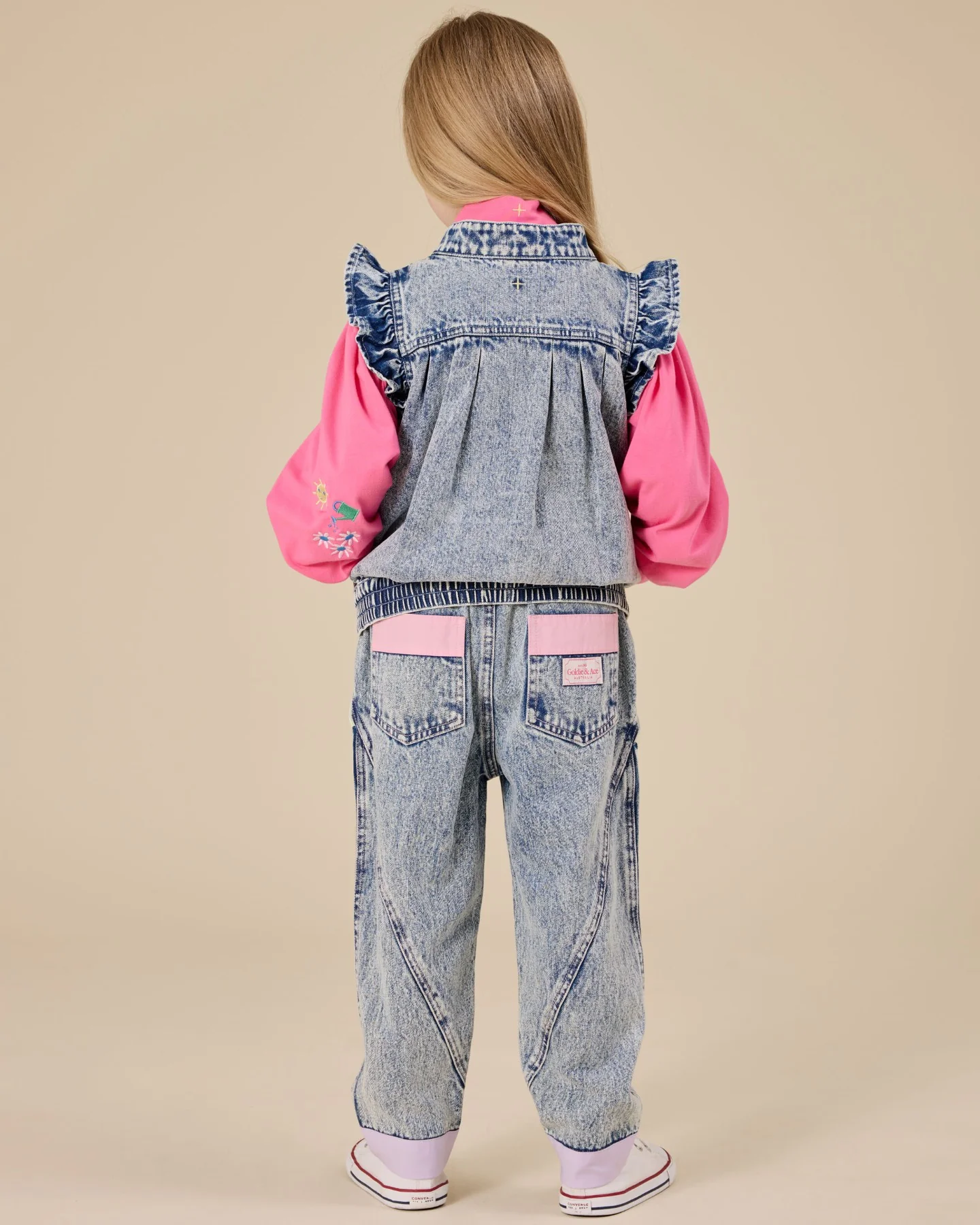 Pastel Pop Nora Denim Pant - Light Denim - Image 4
