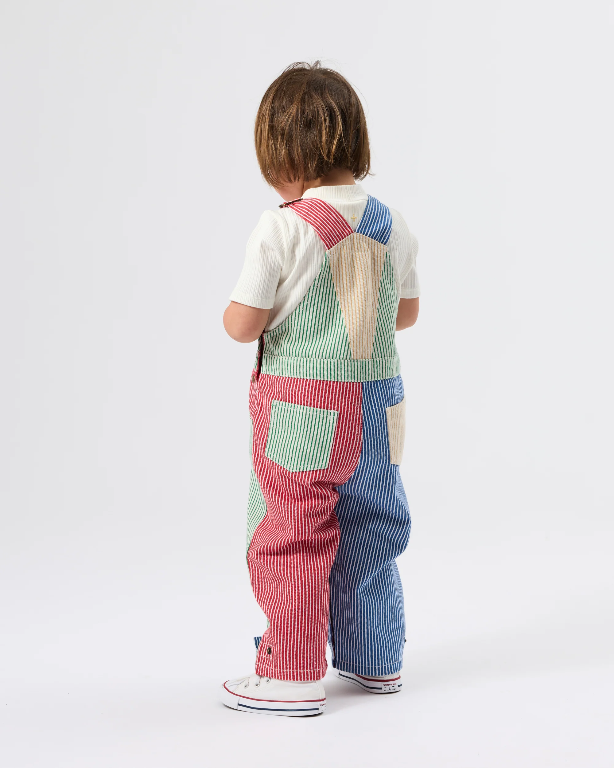 Patchwork Stripe Blake Overalls - Image 3