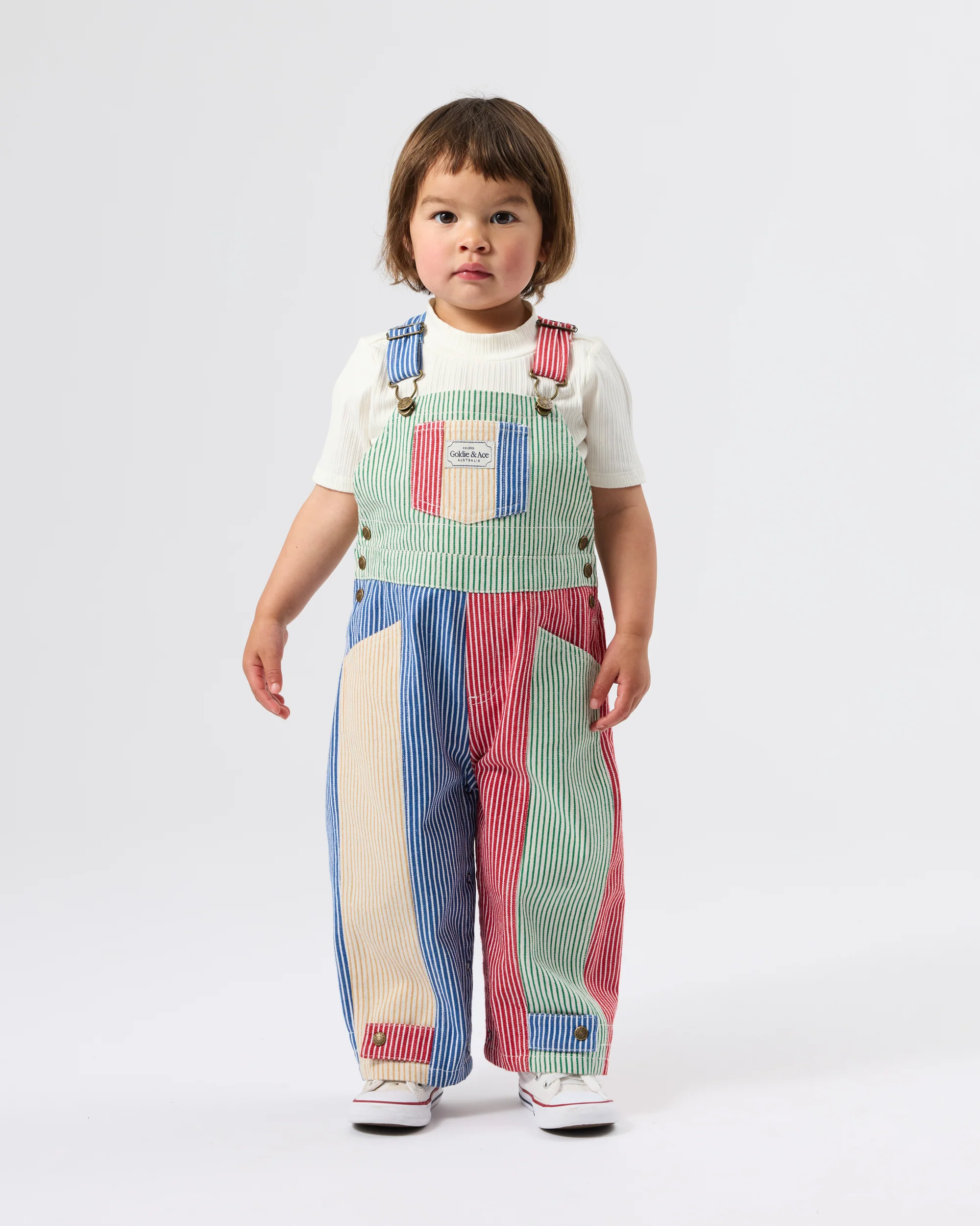 Patchwork Stripe Blake Overalls - Image 5