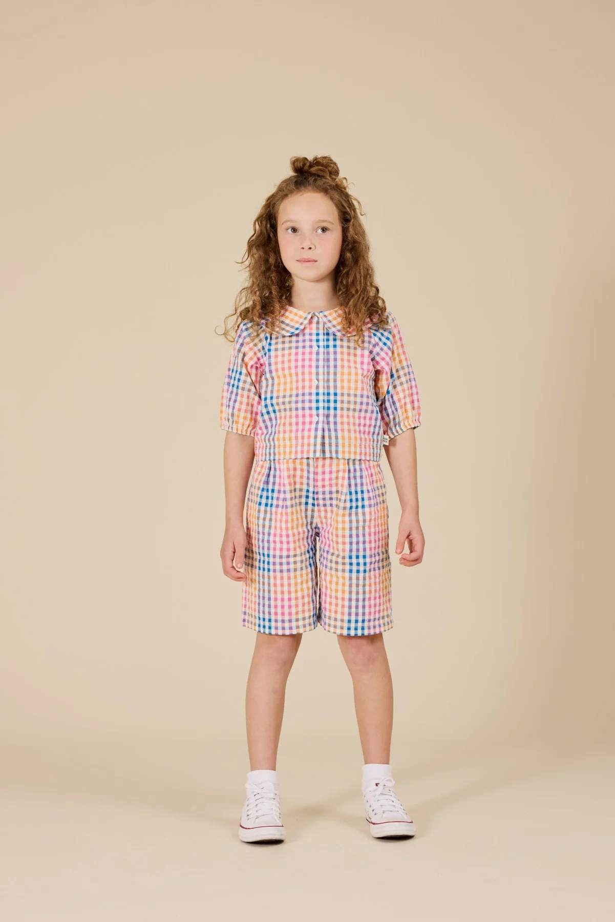 Goldie + Ace Rainbow Gingham Beatrice Blouse - Multi - Image 2