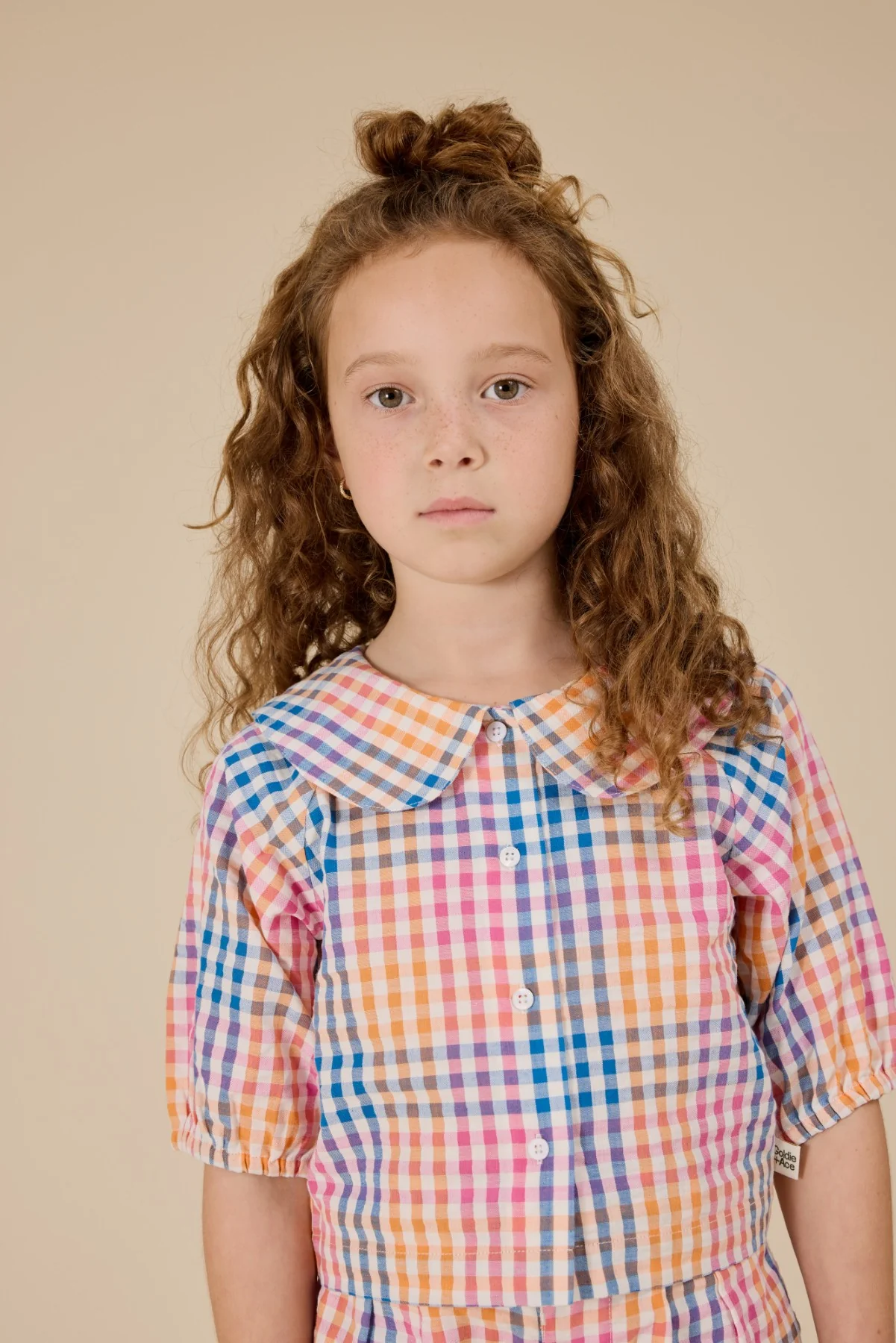 Goldie + Ace Rainbow Gingham Beatrice Blouse - Multi - Image 3