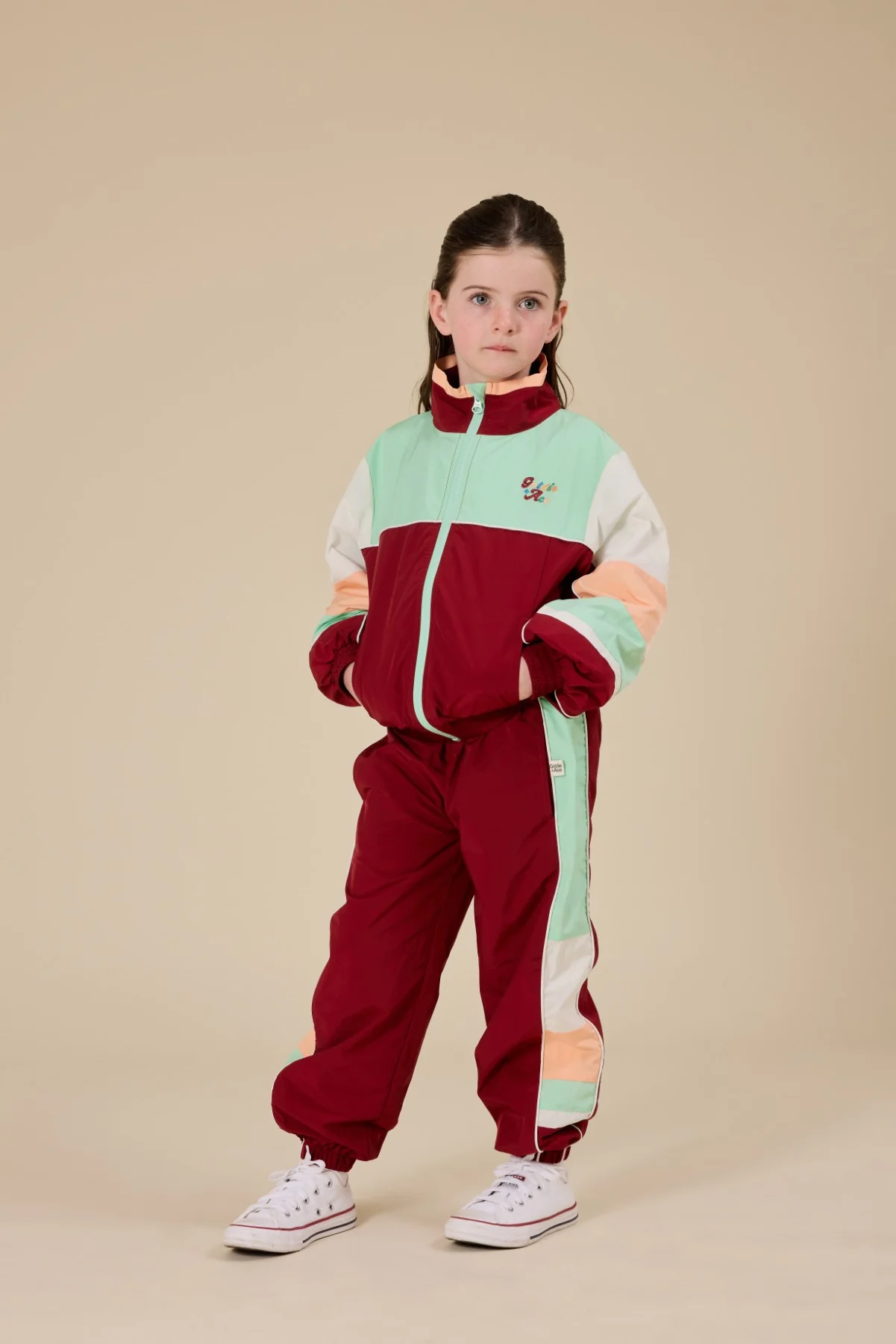 Retro Sporty Pants - Brick/Peapod - Image 3
